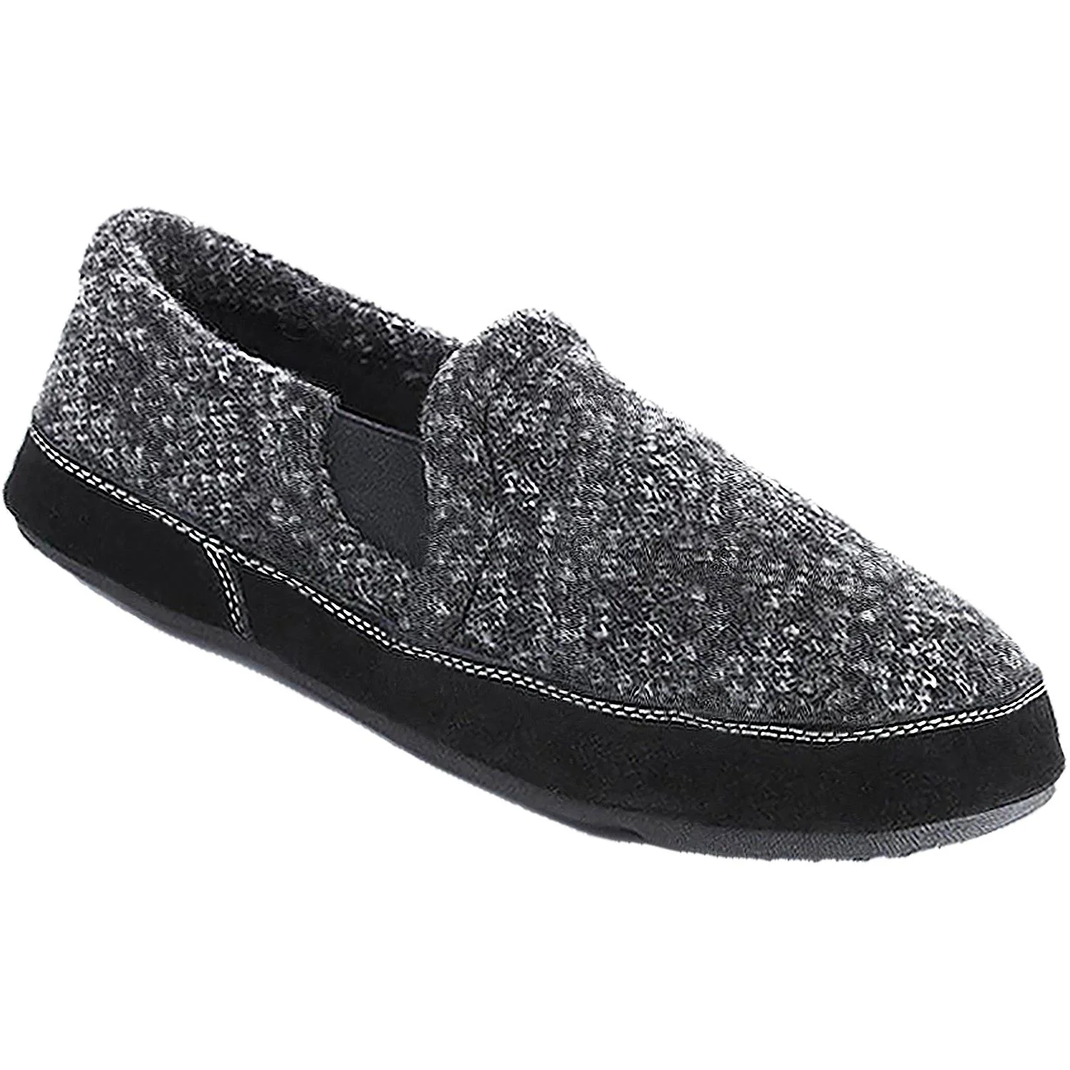 Acorn Fave Gore Men's Slippers Charcoal Tweed Wool - Image 3