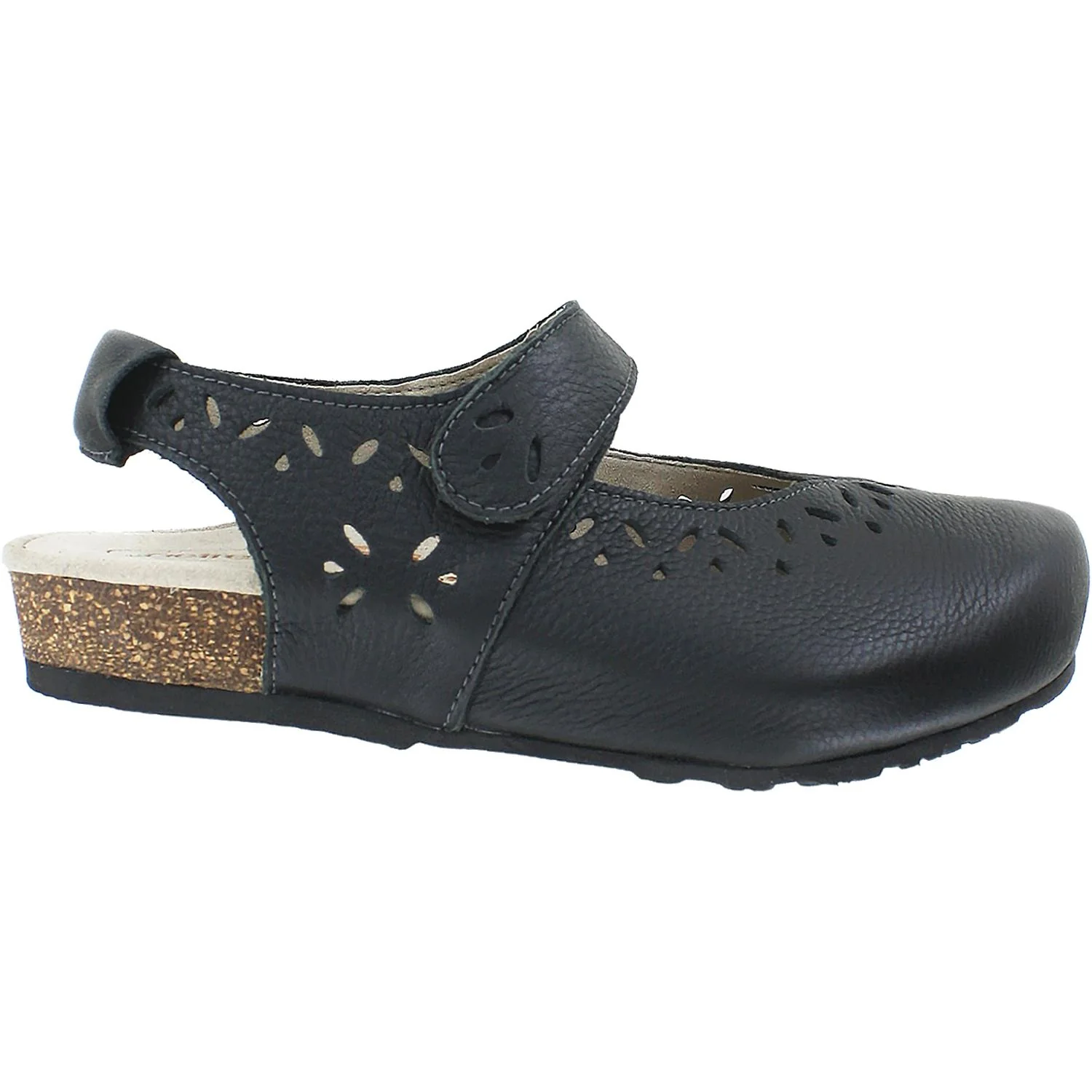 Aetrex Cheryl Women's Sling Back Mary Janes Black Leather