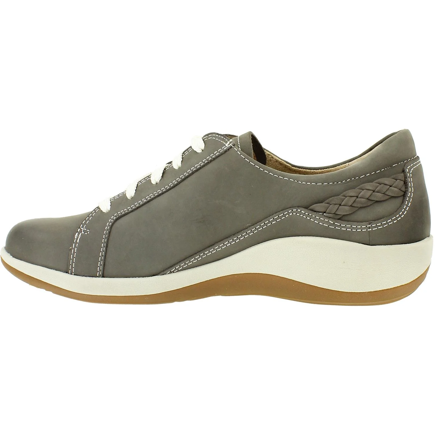 Aetrex Dana Women's Sneakers Warm Grey Leather - Image 3