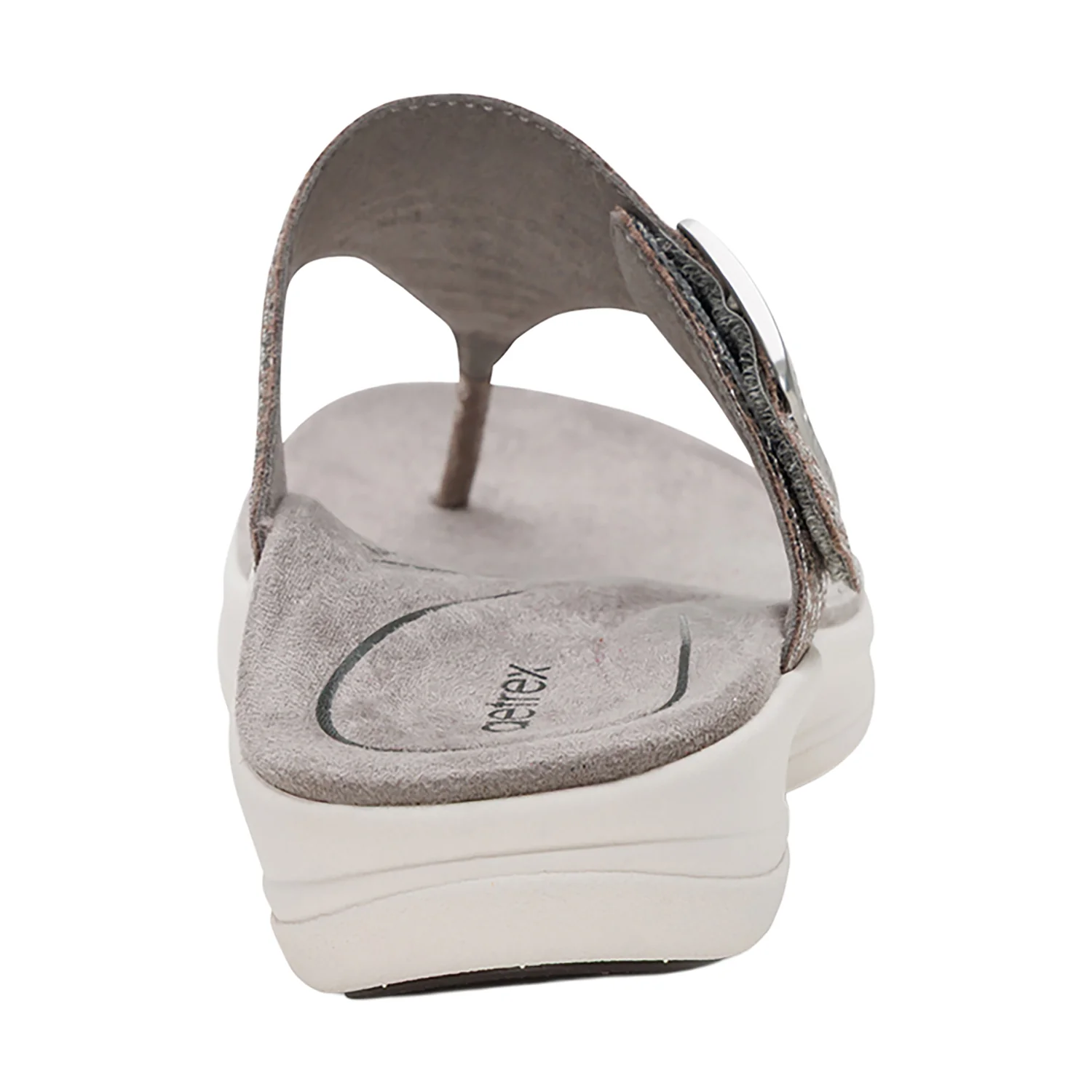 Aetrex Donna Women's Sandals Pewter Metallic - Image 7
