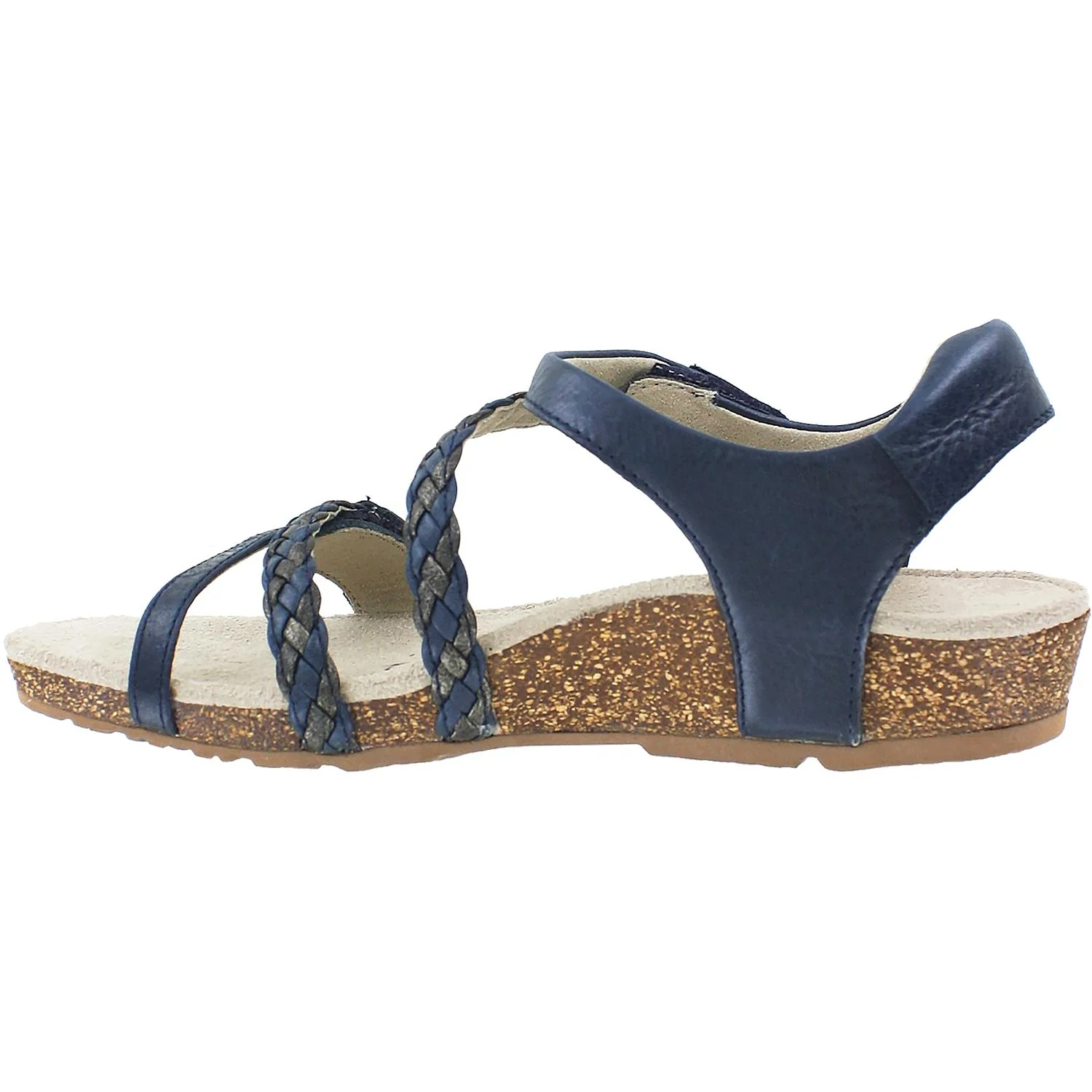 Aetrex Jillian Women's Backstrap Sandals Navy Leather - Image 3