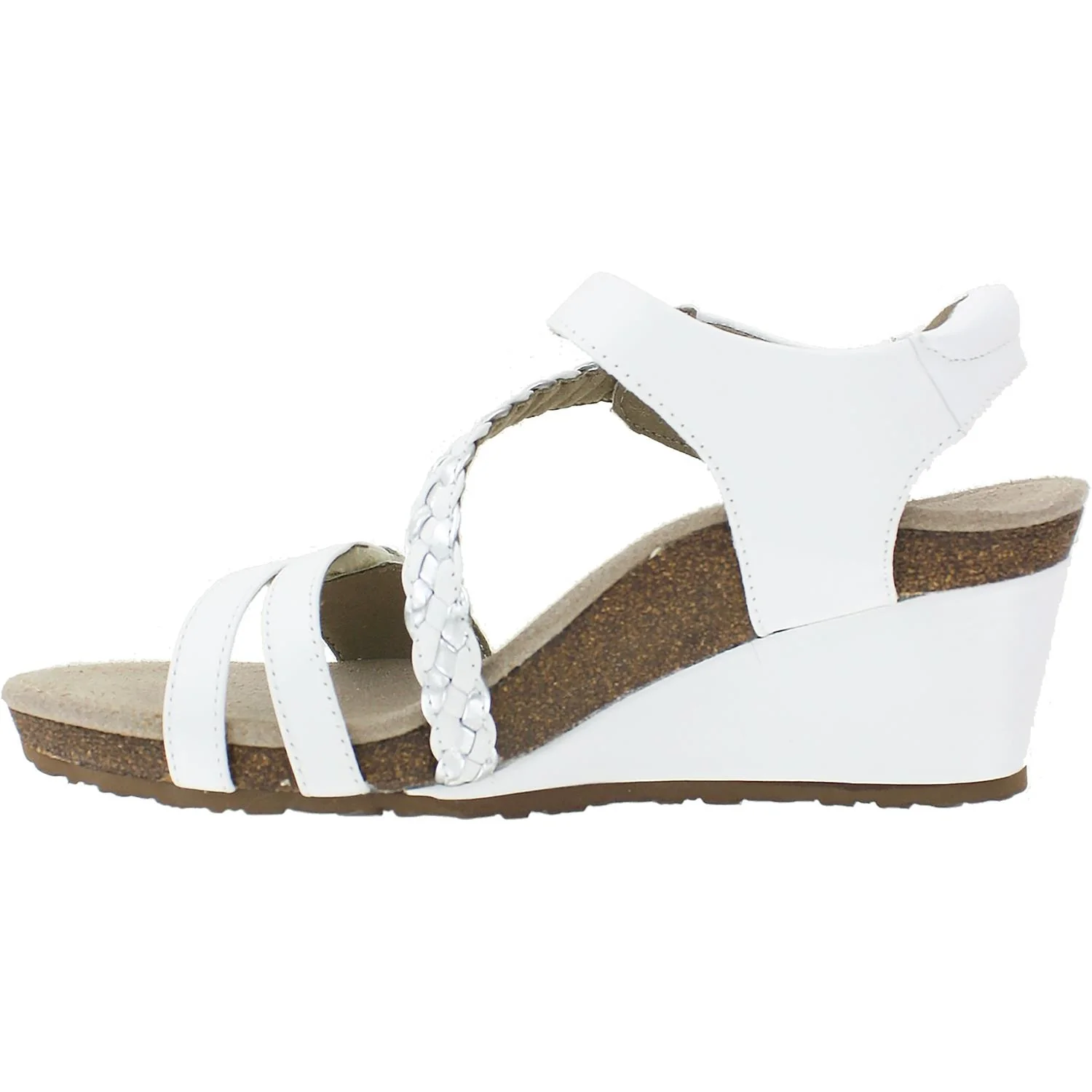 Aetrex Naya Women's Sandals White Leather - Image 3