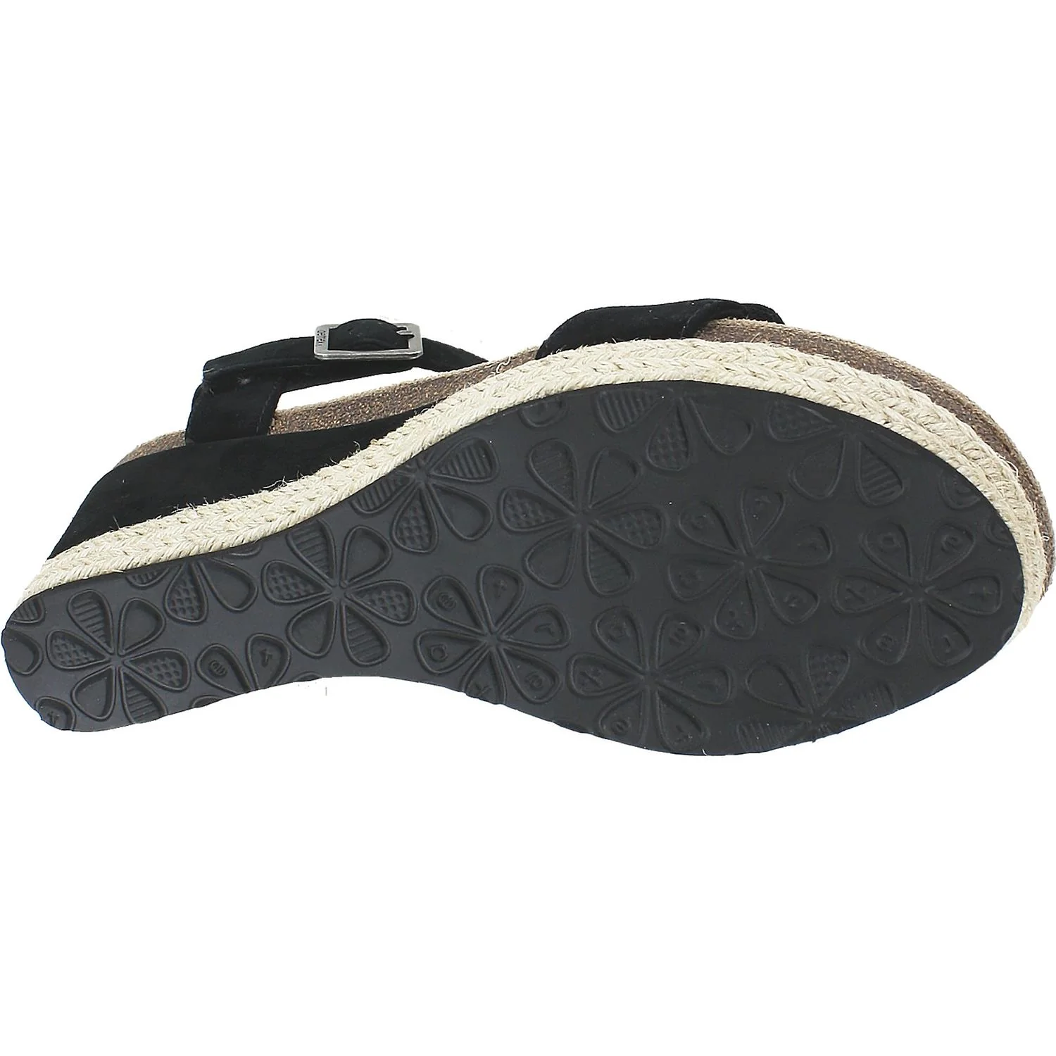 Aetrex Sydney Women's Wedge Sandals Black Suede - Image 4
