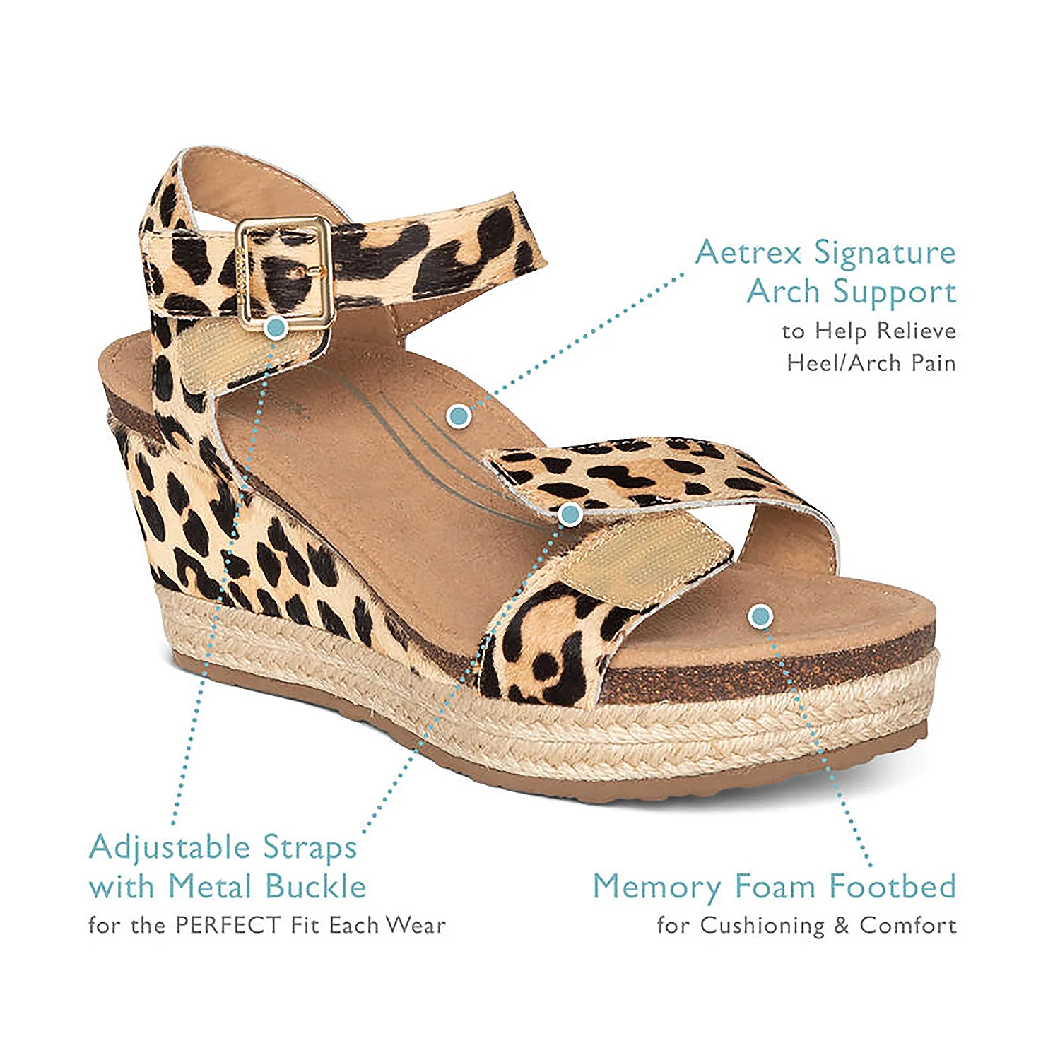 Aetrex Sydney Women's Wedge Sandals Black Suede - Image 9