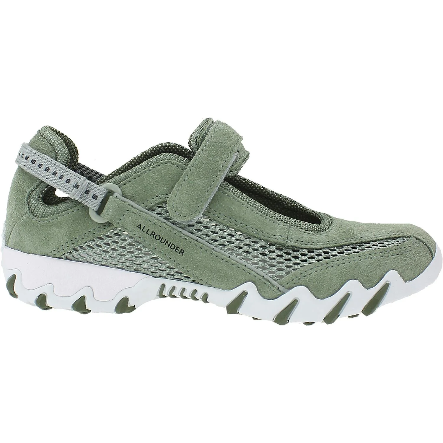 Allrounder by Mephisto Niro Women's Outdoor Mary Janes Light Militaire Green Suede