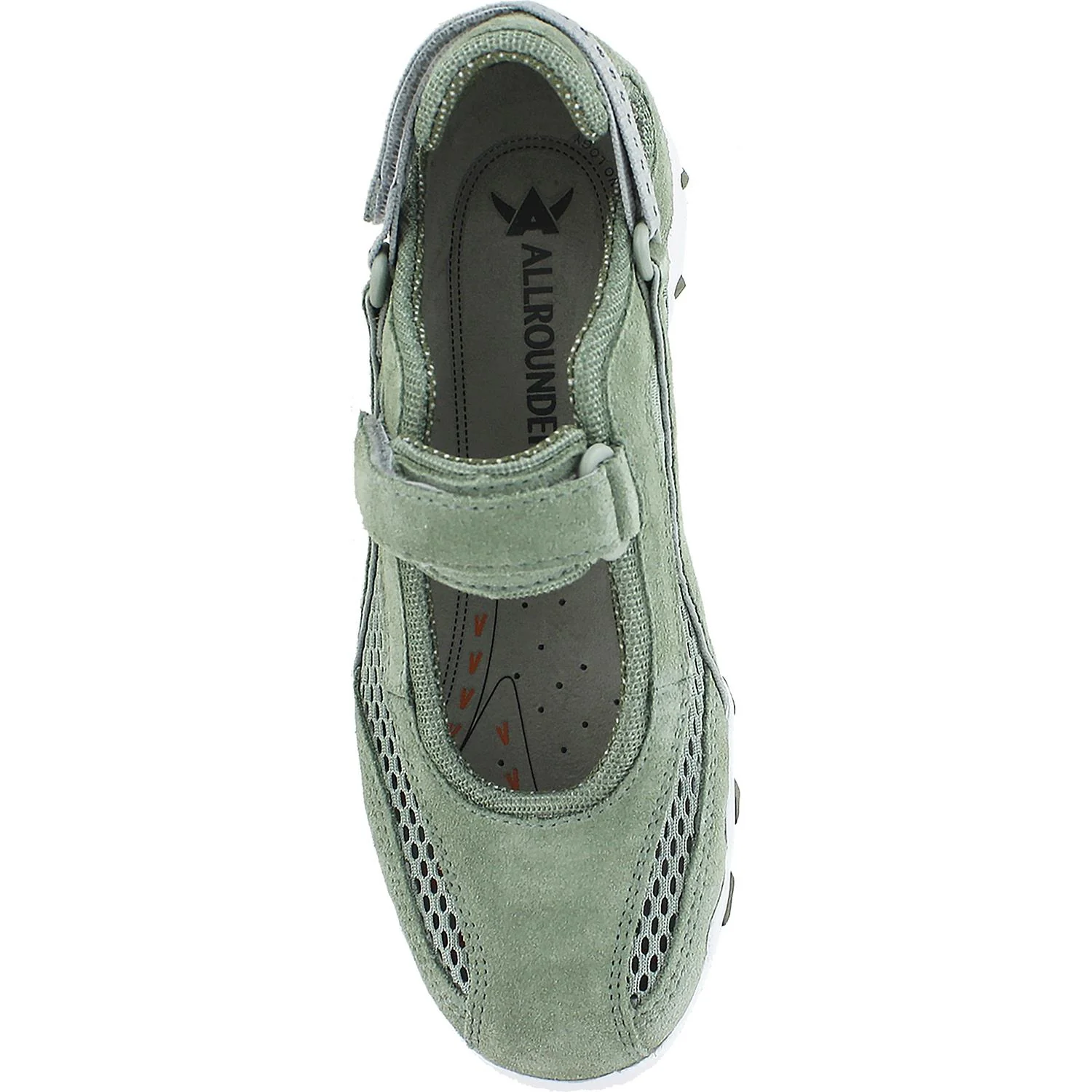 Allrounder by Mephisto Niro Women's Outdoor Mary Janes Light Militaire Green Suede - Image 2