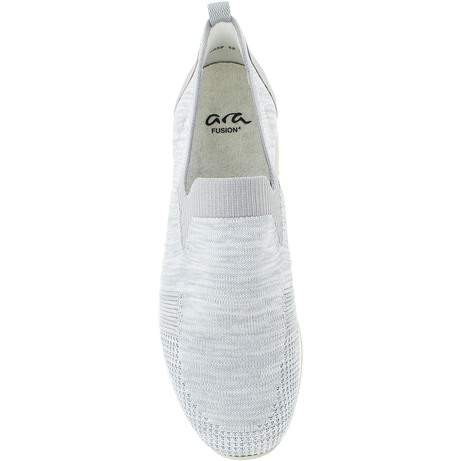 Ara Leena Women's Slip On Shoes Silver Woven Fabric - Image 2