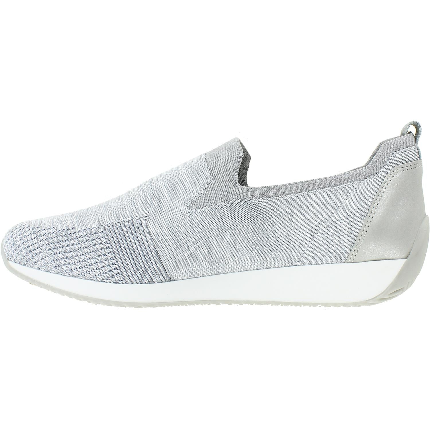 Ara Leena Women's Slip On Shoes Silver Woven Fabric - Image 3