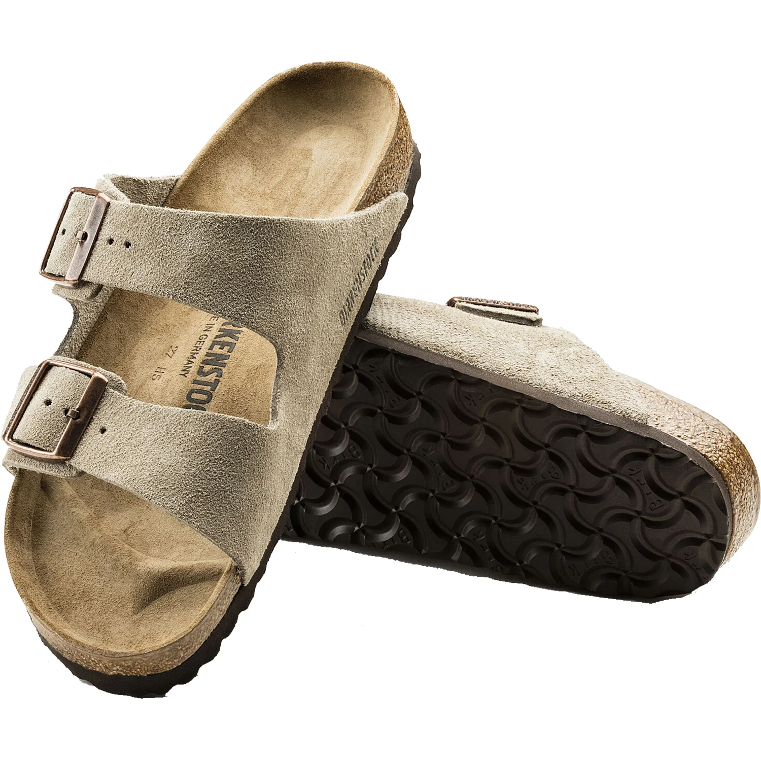 Birkenstock Arizona Unisex Sandals Taupe Suede - Image 3