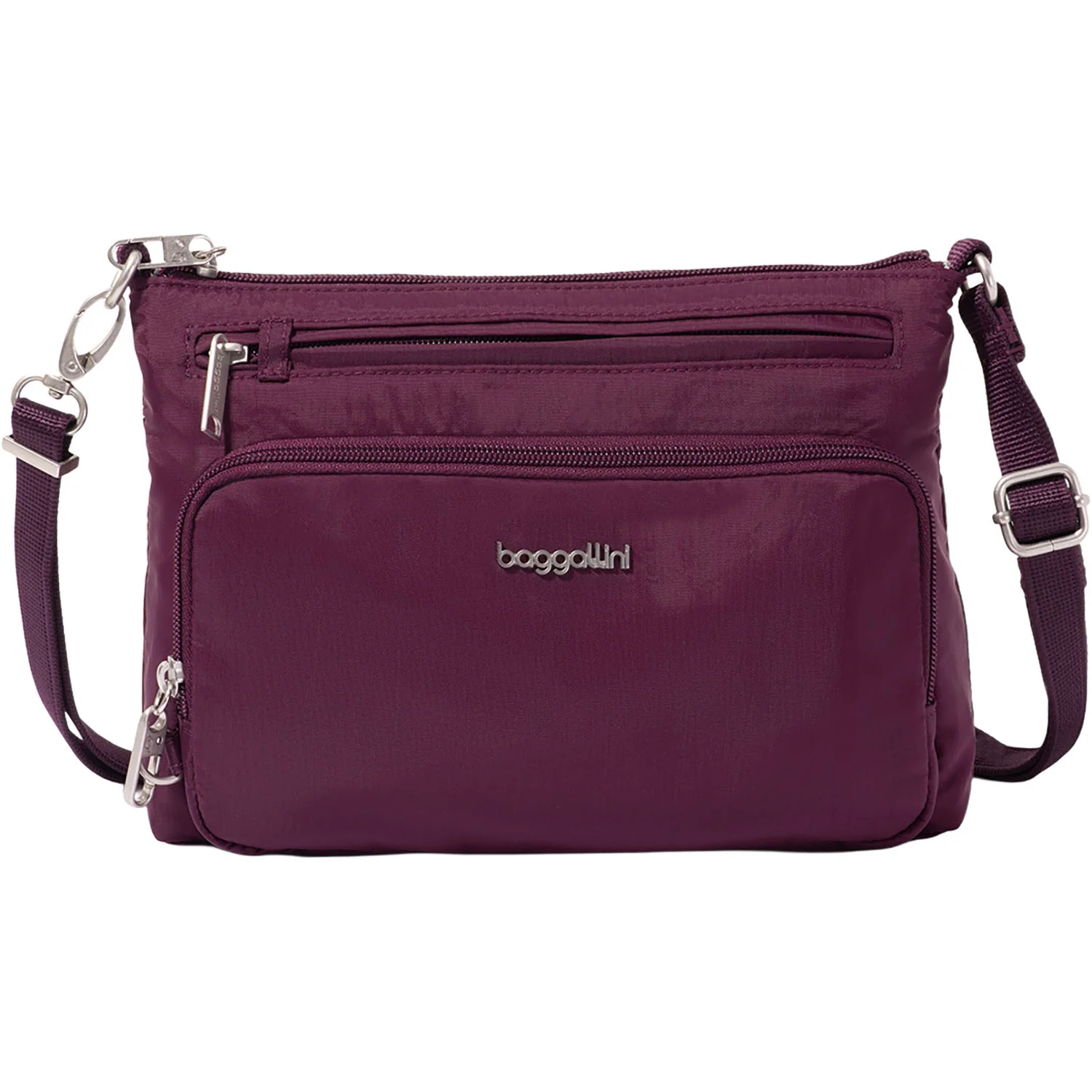 Baggallini Classic Anti-Theft Keepsake Crossbody Handbag Mulberry