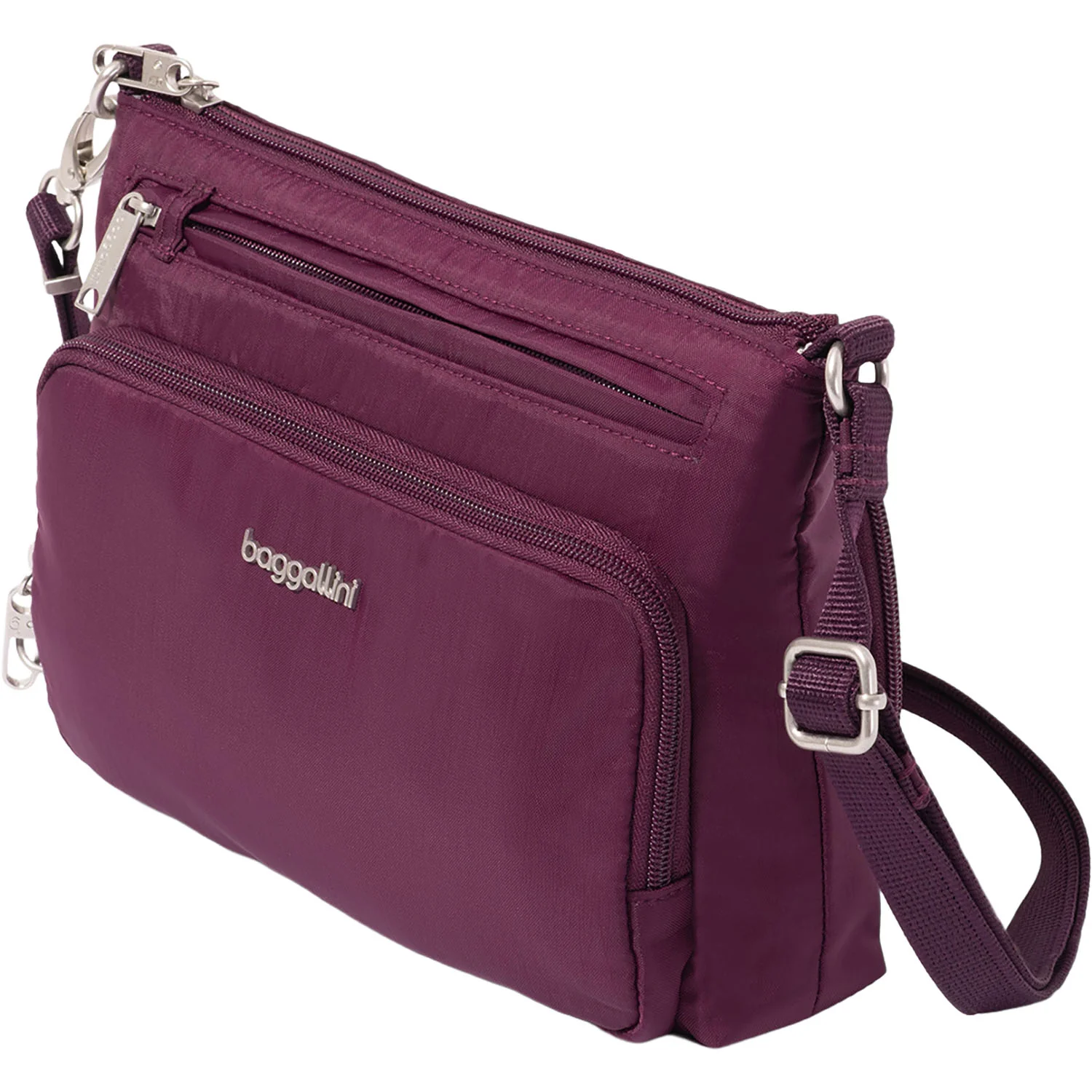Baggallini Classic Anti-Theft Keepsake Crossbody Handbag Mulberry - Image 3