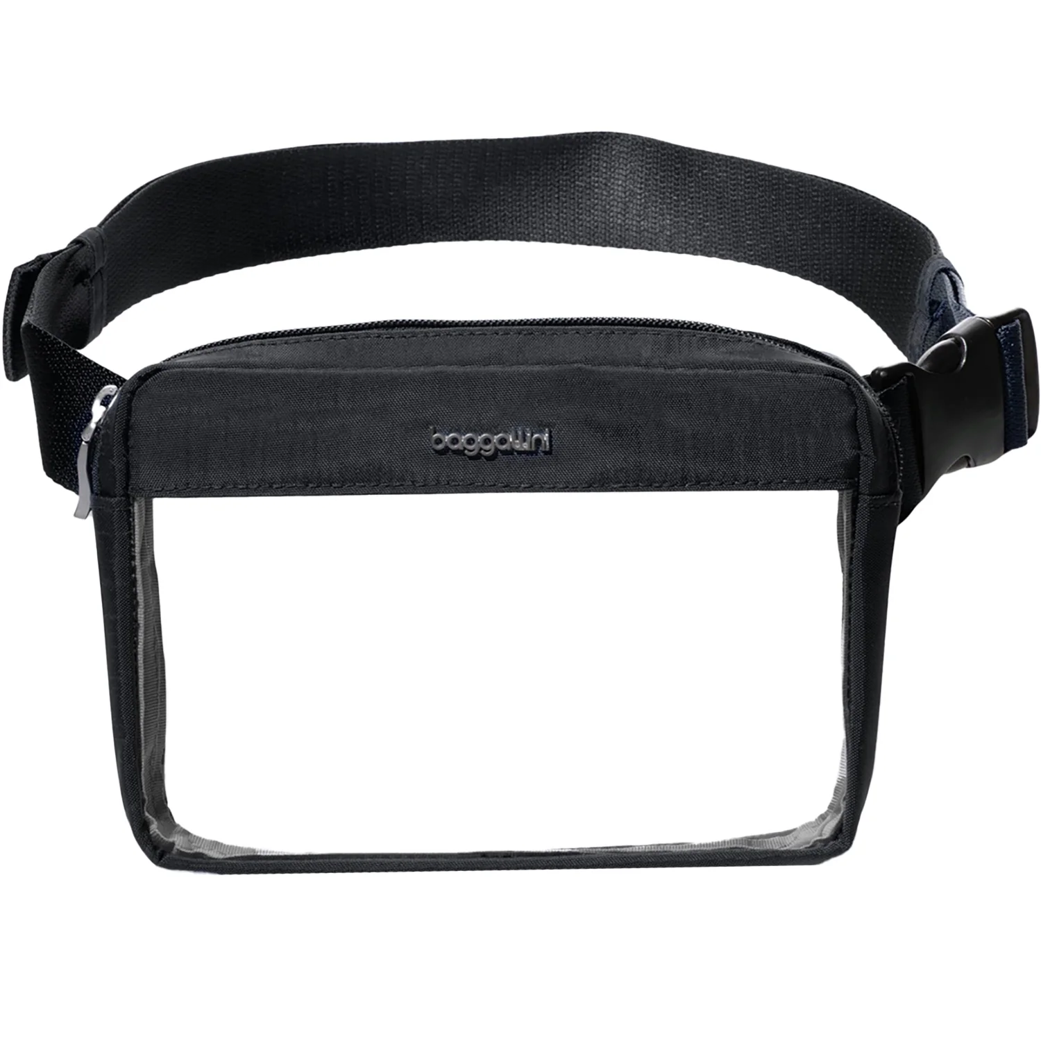 Baggallini Clear Stadium Belt Bag Sling Handbag Black