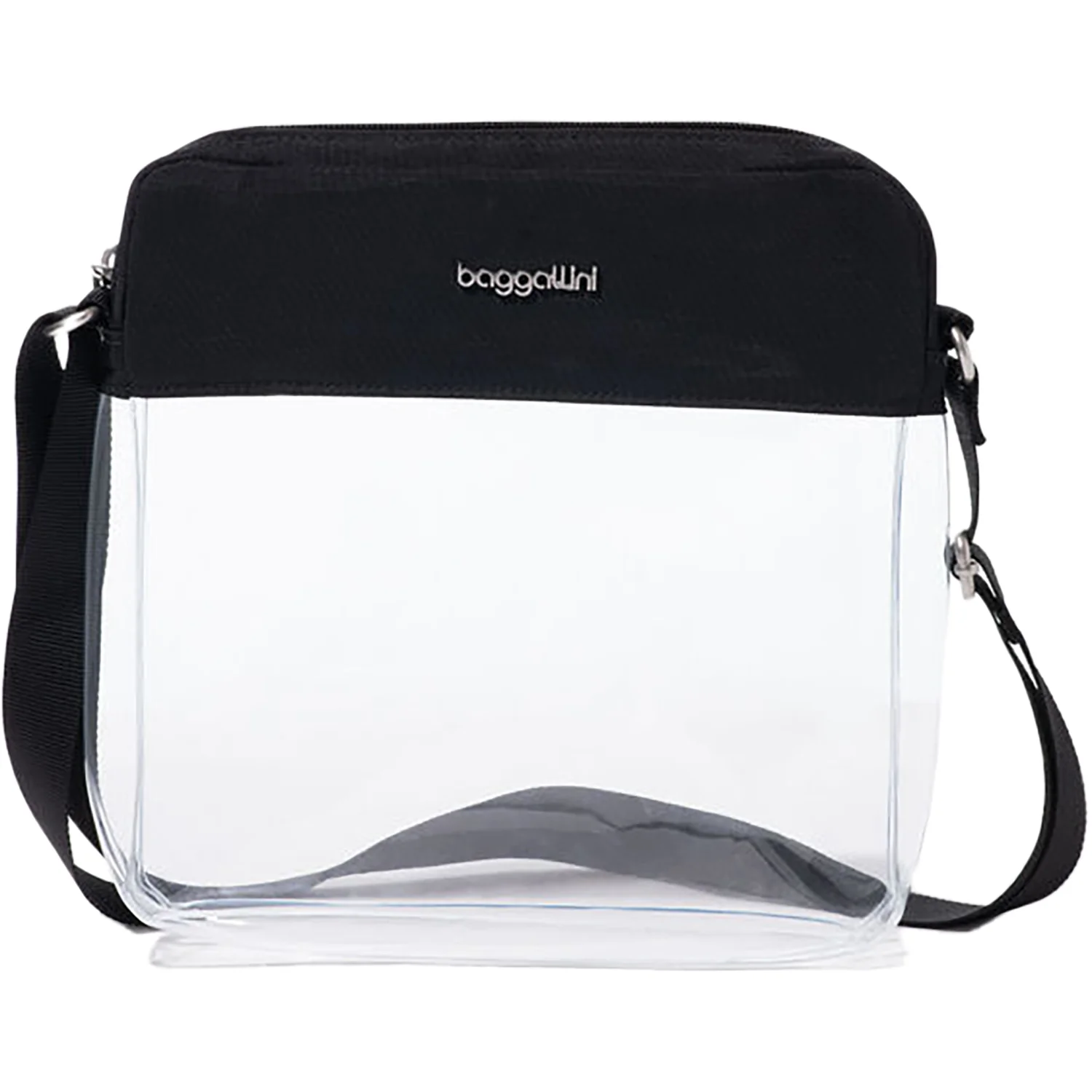 Baggallini Clear Stadium Crossbody Handbag Black
