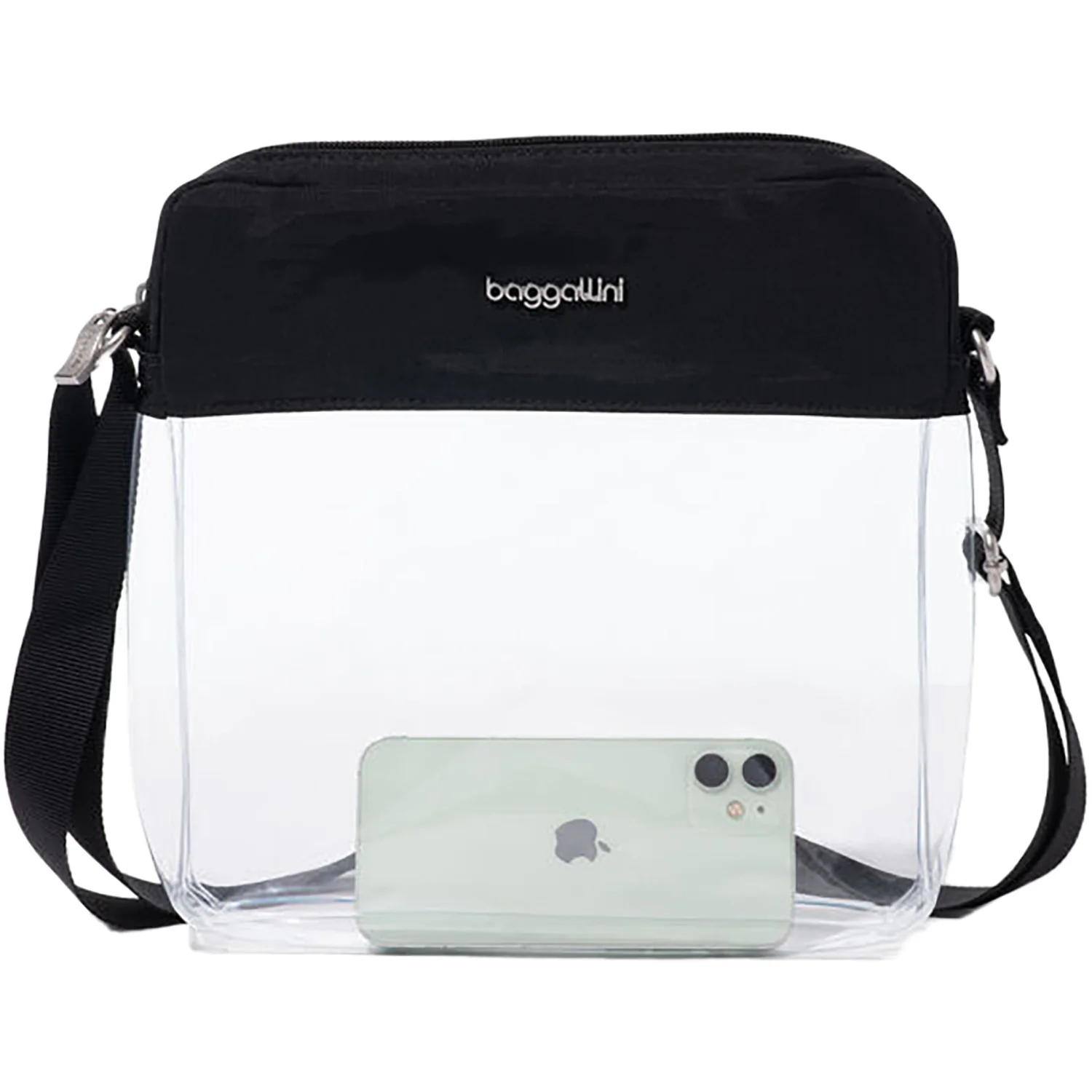 Baggallini Clear Stadium Crossbody Handbag Black - Image 4