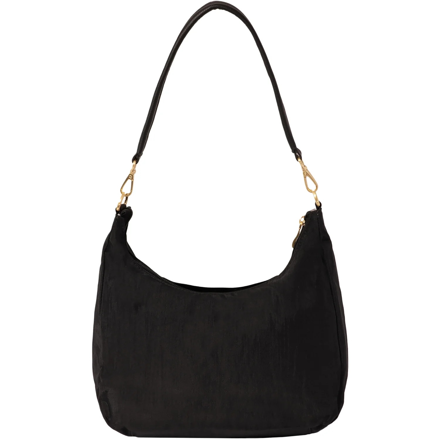 Baggallini Coastal Flip Lock Half Moon Bag Handbag Black/Gold - Image 3