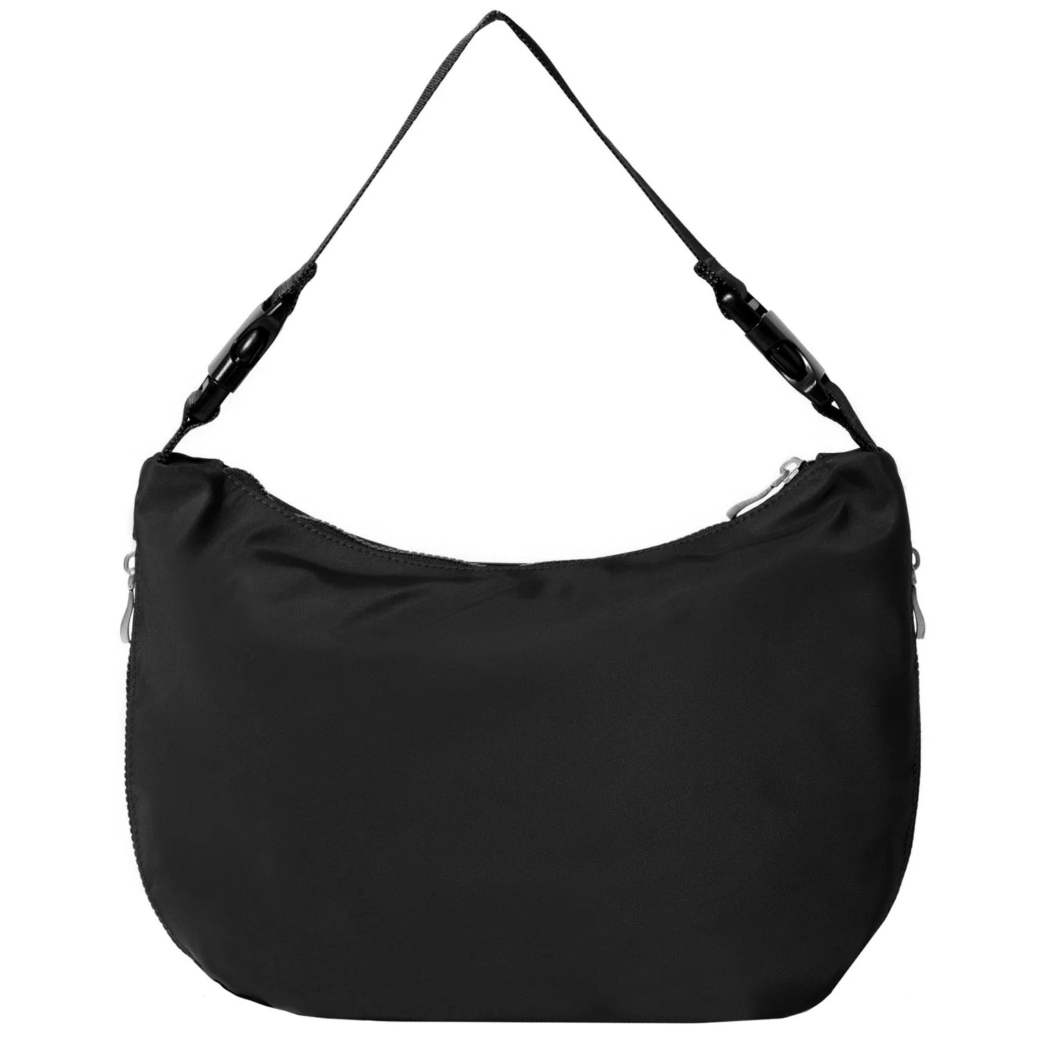 Baggallini Crescent Convertible Hobo Handbag Black Twill