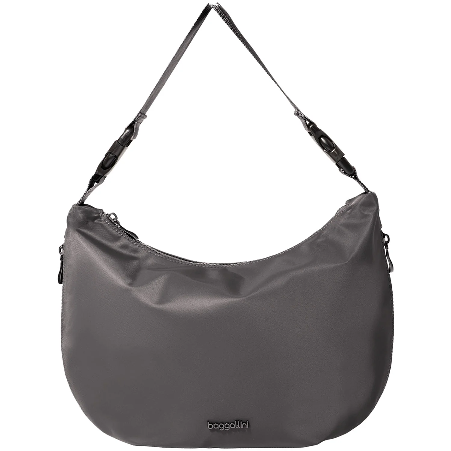 Baggallini Crescent Convertible Hobo Handbag Smoke Twill