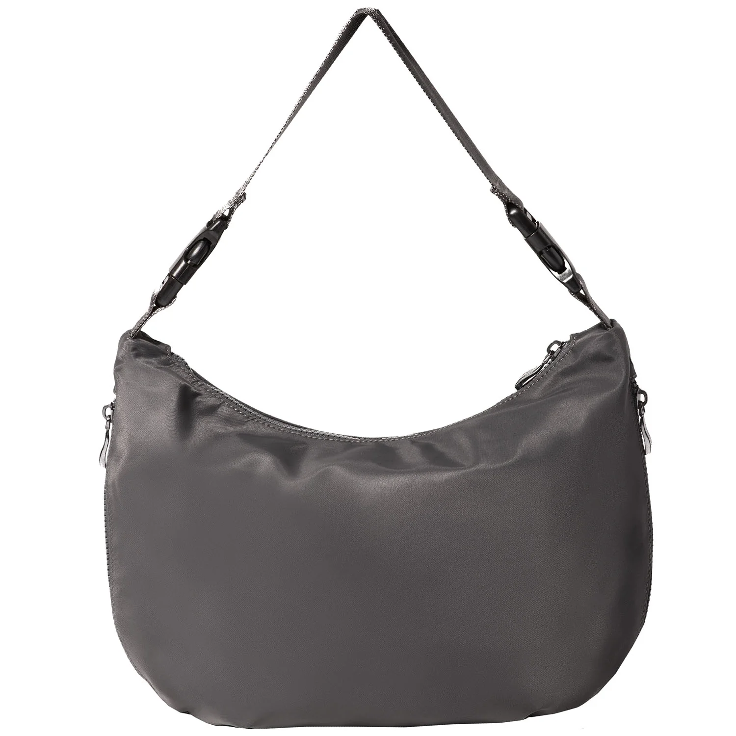 Baggallini Crescent Convertible Hobo Handbag Smoke Twill - Image 3