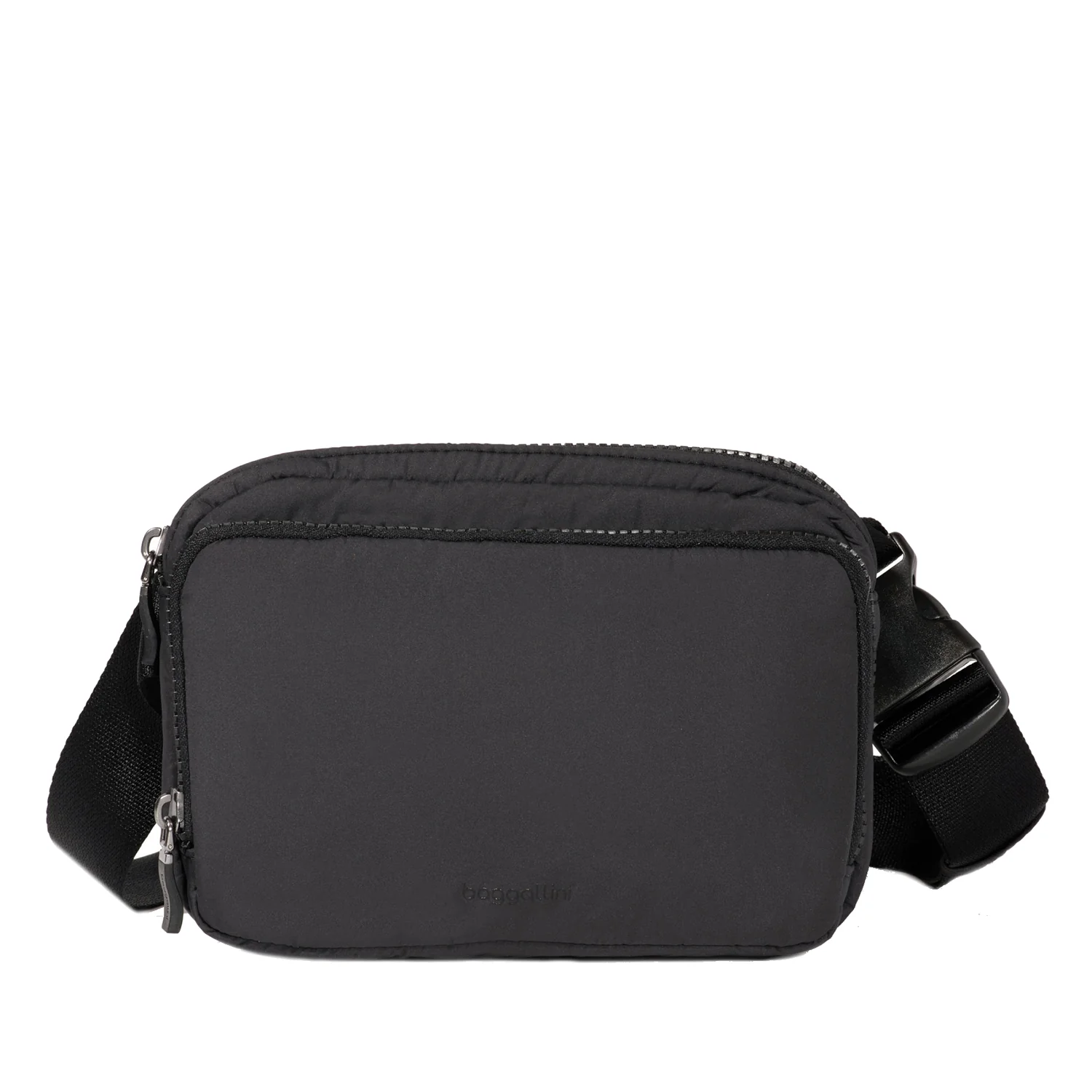 Baggallini Modern Belt Bag Sling Handbag Black Puff