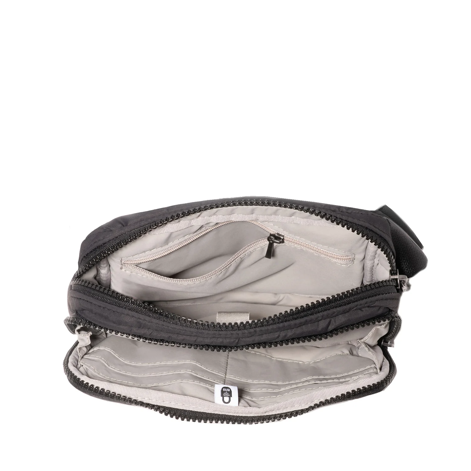 Baggallini Modern Belt Bag Sling Handbag Black Puff - Image 2