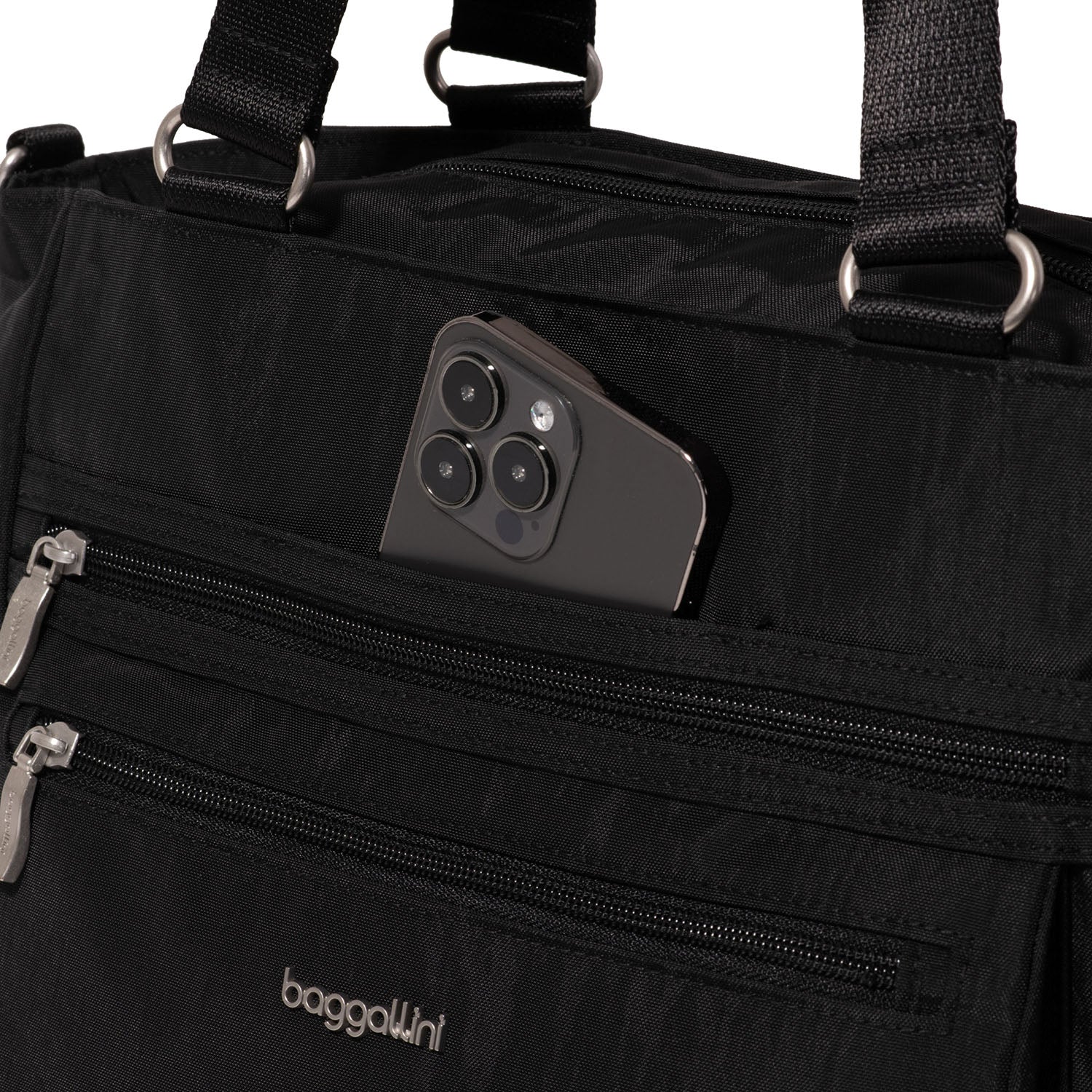 Baggallini Modern Everyday Shopper Handbag Black - Image 4