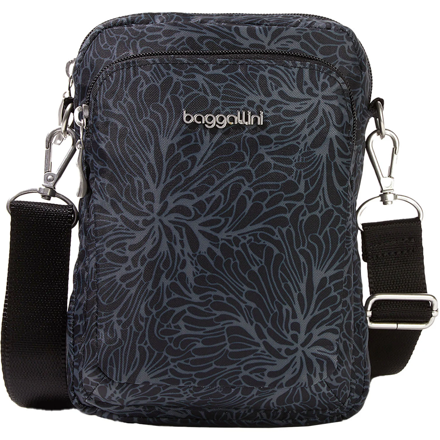 Baggallini Modern Everywhere Explorer Crossbody Handbag Midnight Blossom