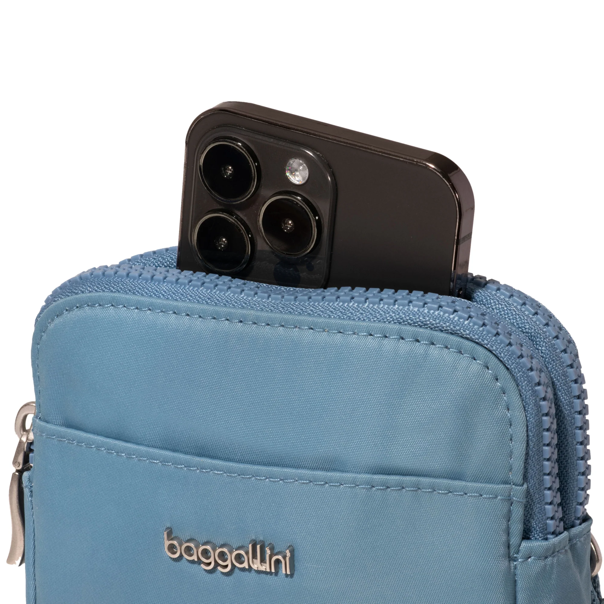 Baggallini Modern Take Two RFID Crossbody Handbag Cornflower Twill - Image 4