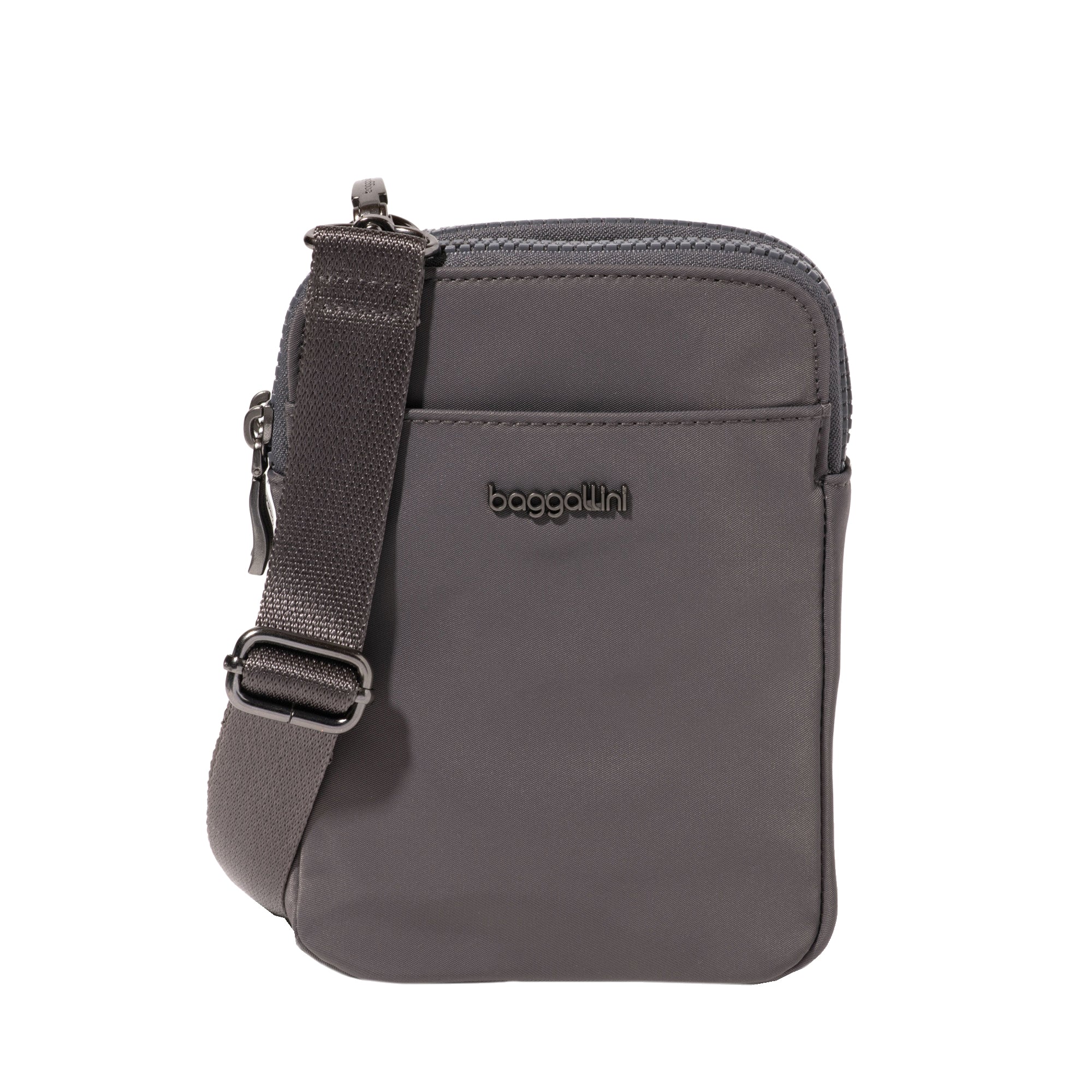 Baggallini Modern Take Two Rfid Crossbody Handbag Smoke Twill