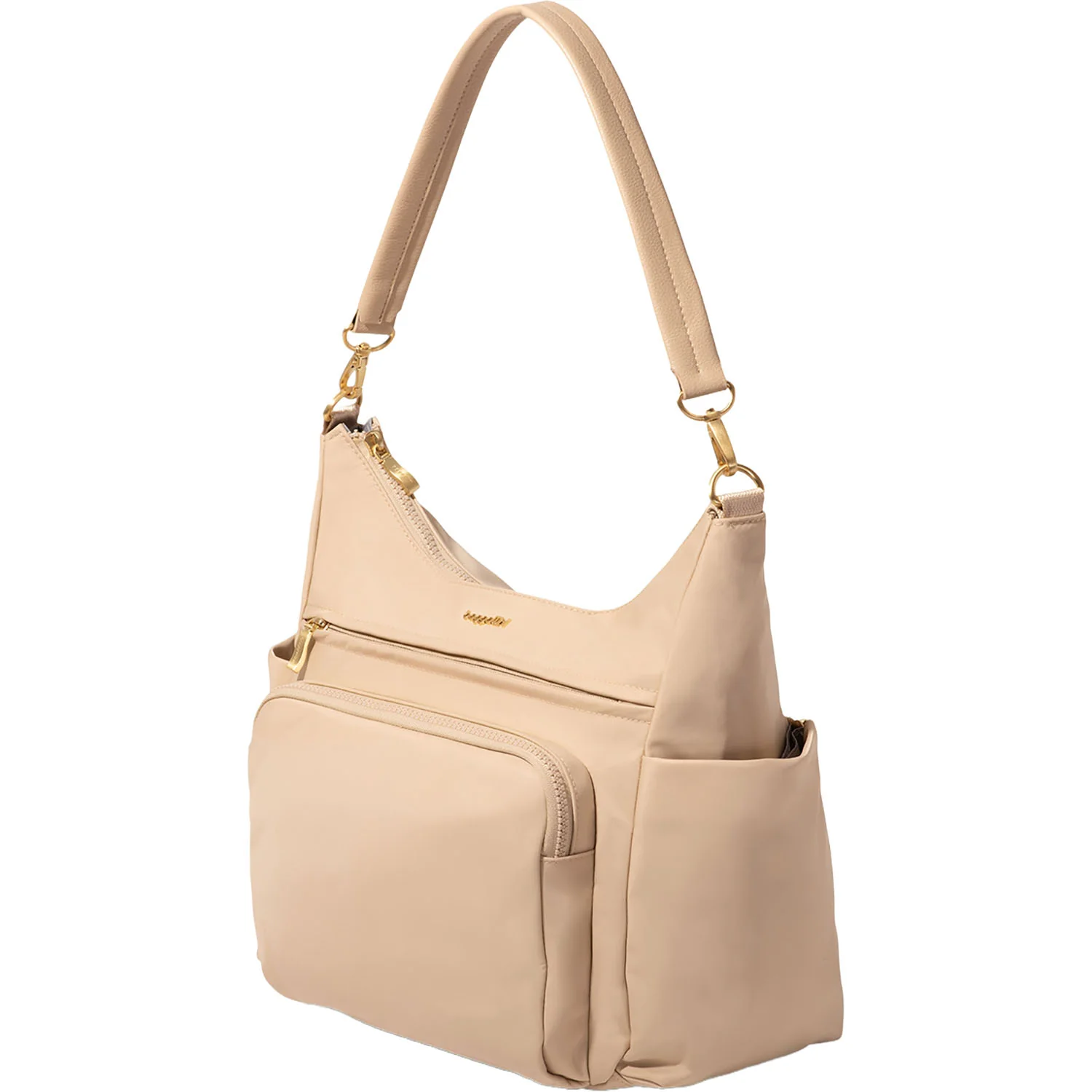 Baggallini Nolita Convertible Hobo Handbag Desert Sand Twill - Image 3