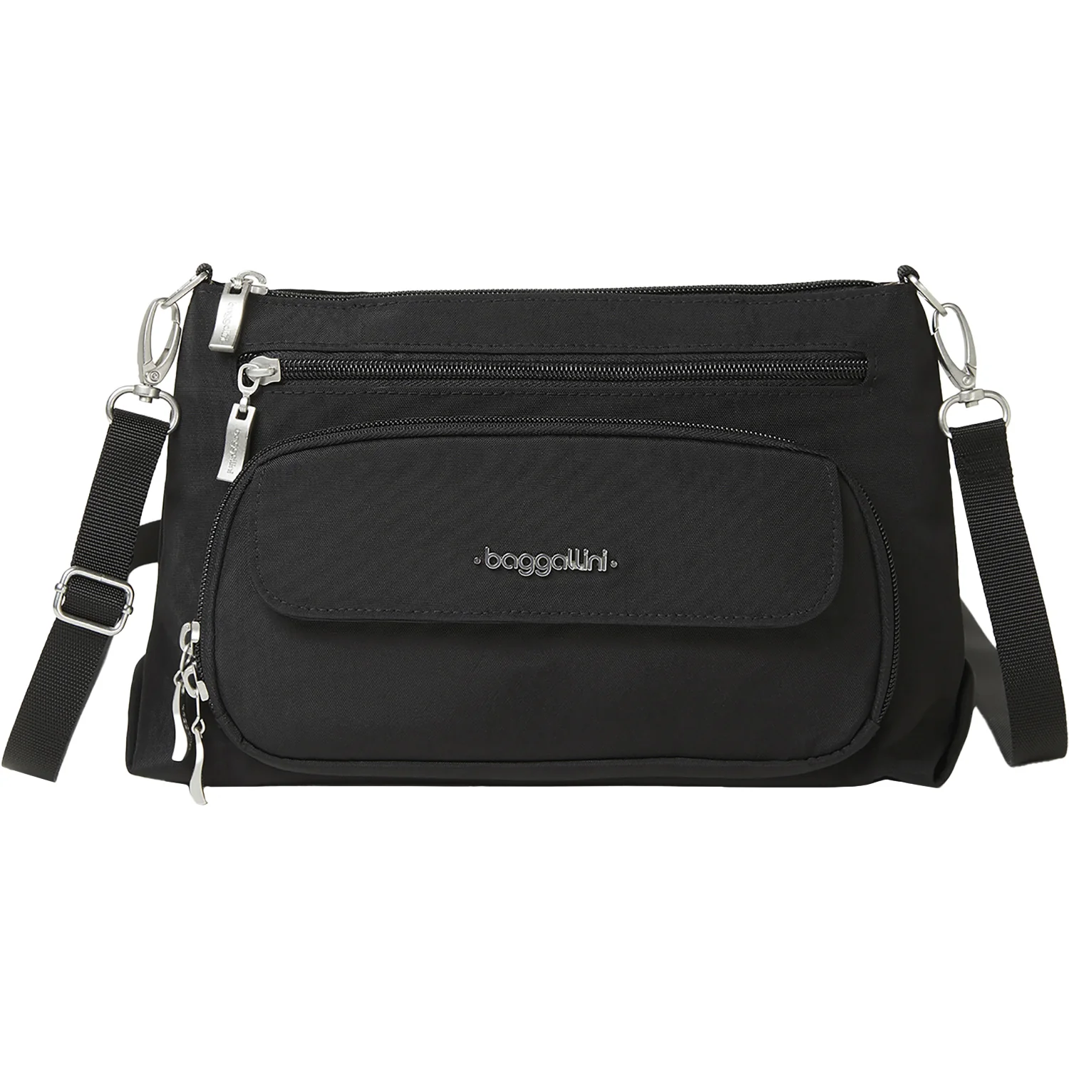 Baggallini Original Everyday Bag Handbag Black w/Sand Lining
