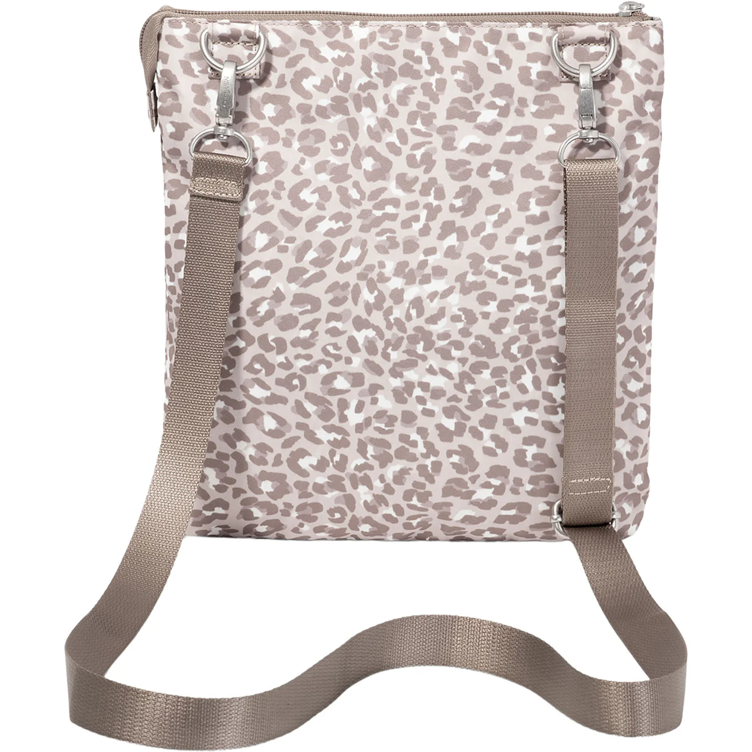 Baggallini Out and About Crossbody Handbag Mocha Cheetah Print - Image 3