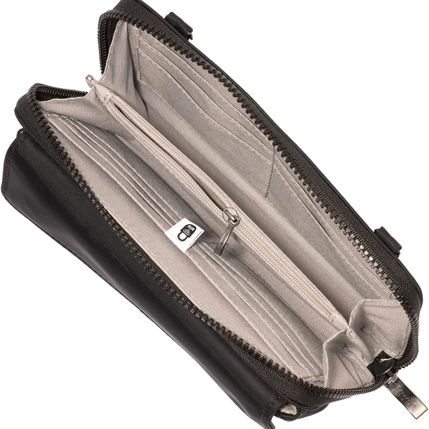 Baggallini RFID Phone Wallet Crossbody Handbag Black Twill - Image 2