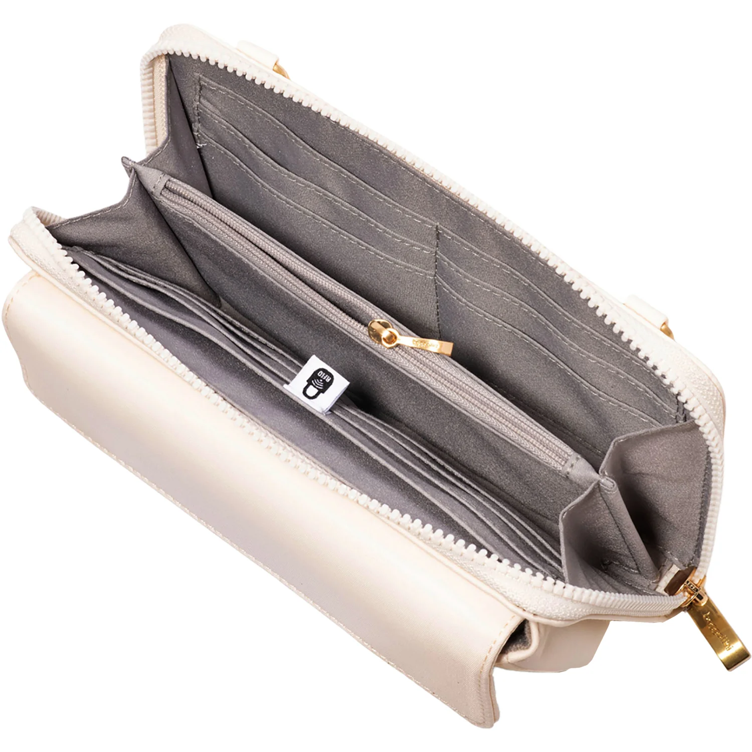 Baggallini RFID Phone Wallet Crossbody Handbag Coconut Twill - Image 2