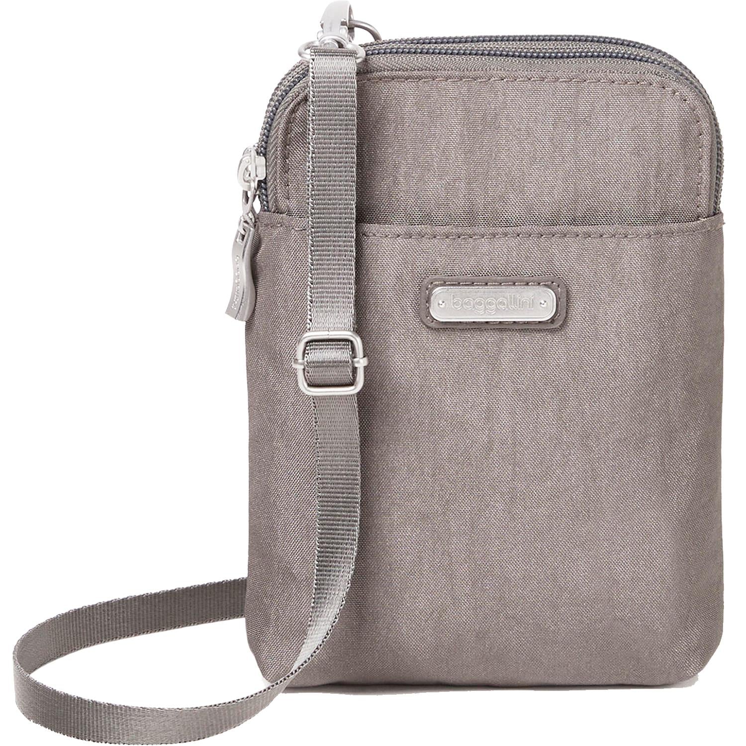 Baggallini Take Two RFID Bryant Crossbody Crossbody Purse Sterling Shimmer Nylon