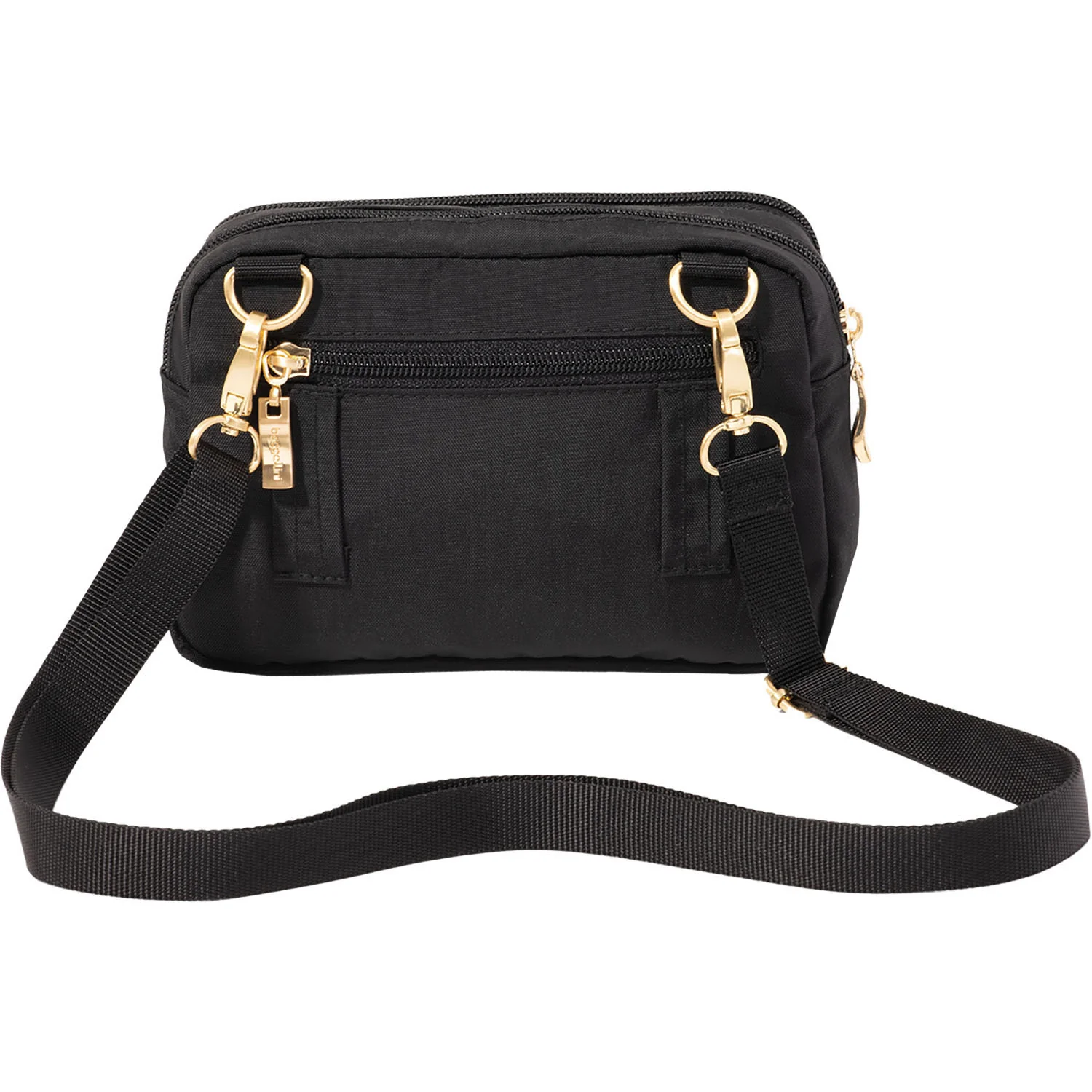 Baggallini Trifecta RFID Wallet Crossbody Wallet & Handbags Black/Gold - Image 2