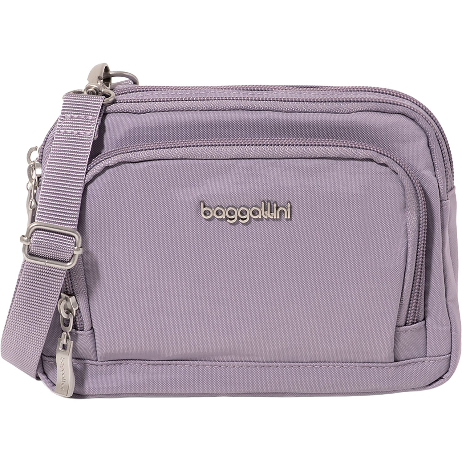 Baggallini Trifecta RFID Wallet Crossbody Handbag Lilac