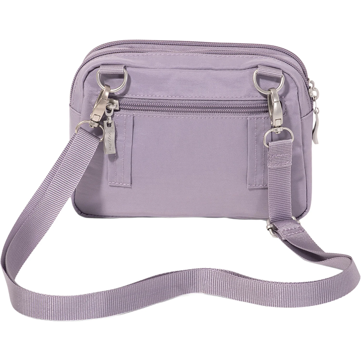 Baggallini Trifecta RFID Wallet Crossbody Handbag Lilac - Image 2