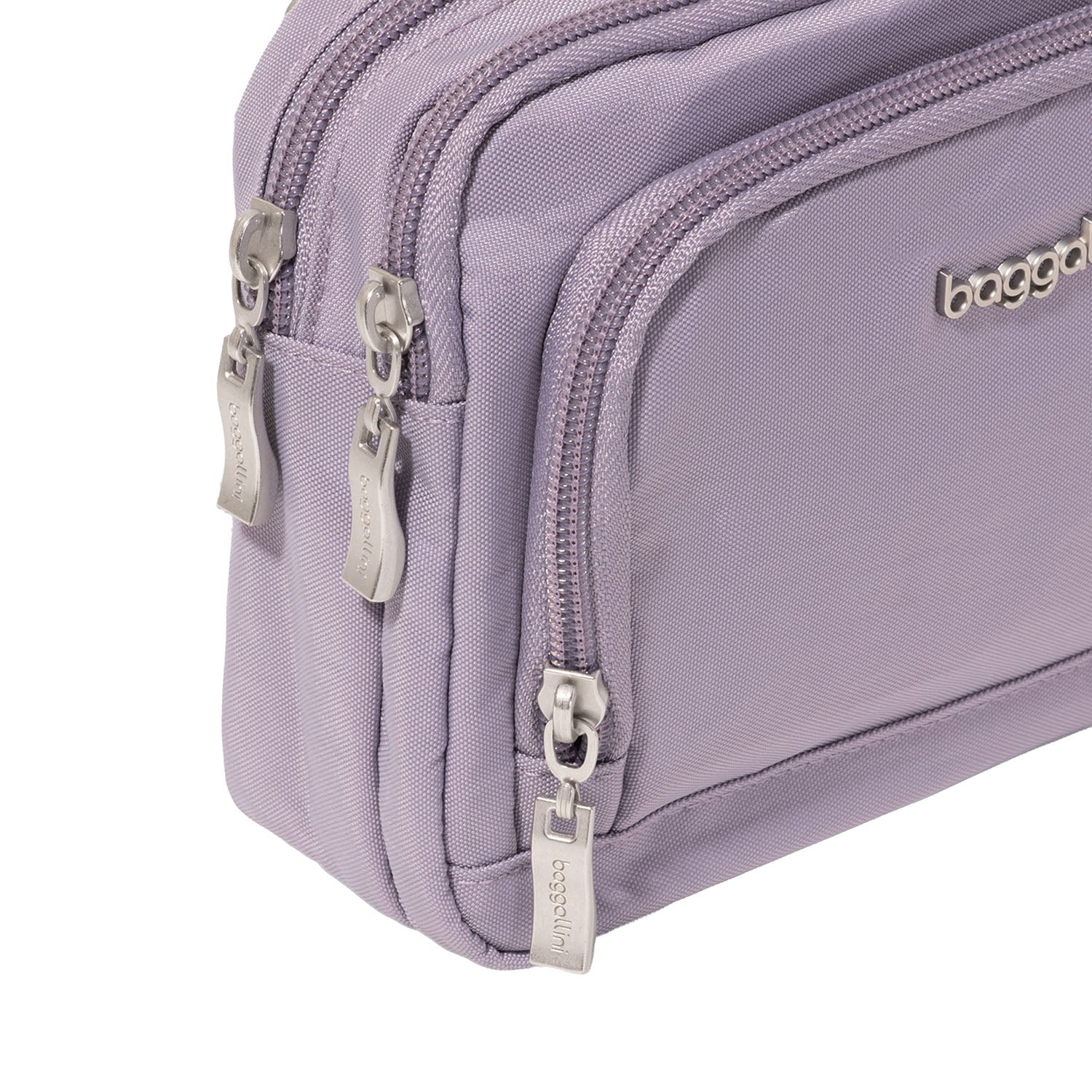 Baggallini Trifecta RFID Wallet Crossbody Handbag Lilac - Image 4