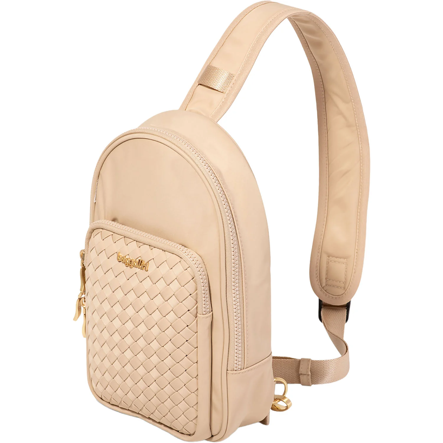 Baggallini Waverly Woven Sling Handbag Desert Sand Woven Twill - Image 2