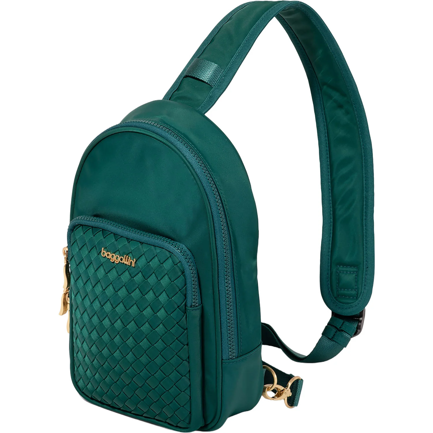 Baggallini Waverly Woven Sling Handbag Jade Woven Twill - Image 2