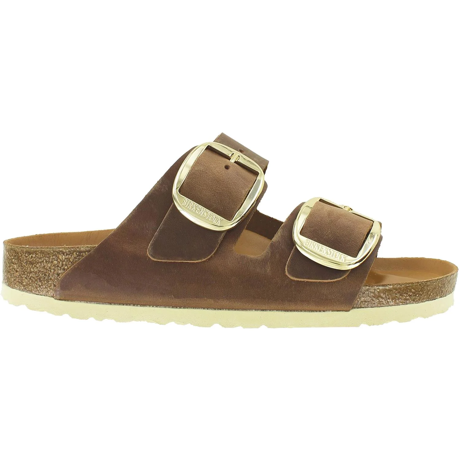 Birkenstock Arizona Big Buckle Women's Slide Sandals Cognac Antique Leather