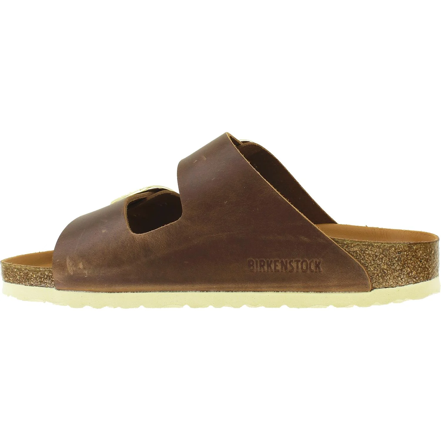 Birkenstock Arizona Big Buckle Women's Slide Sandals Cognac Antique Leather - Image 3