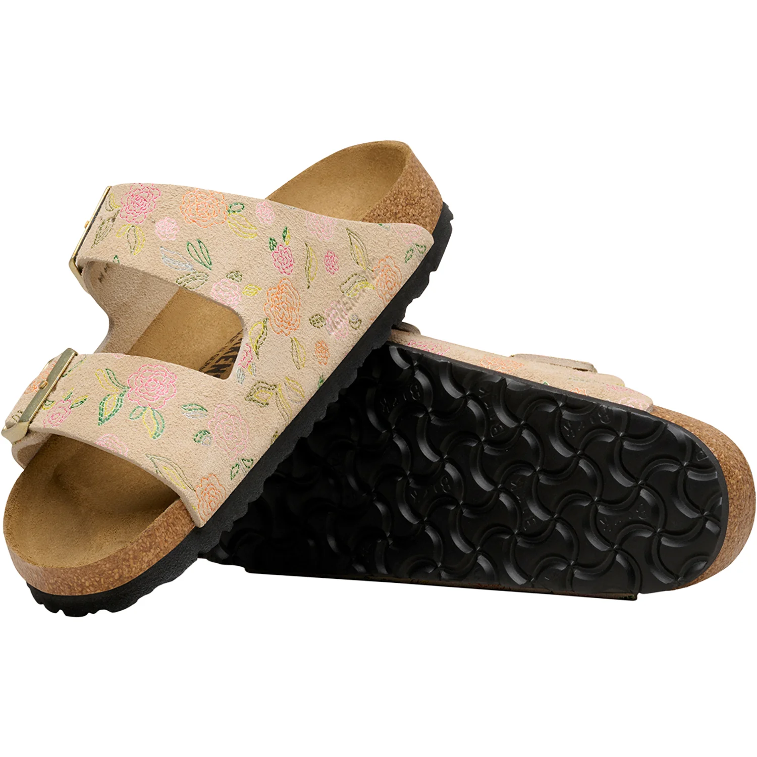 Birkenstock Arizona Flowers Women's Sandals Sandcastle Suede - Image 3