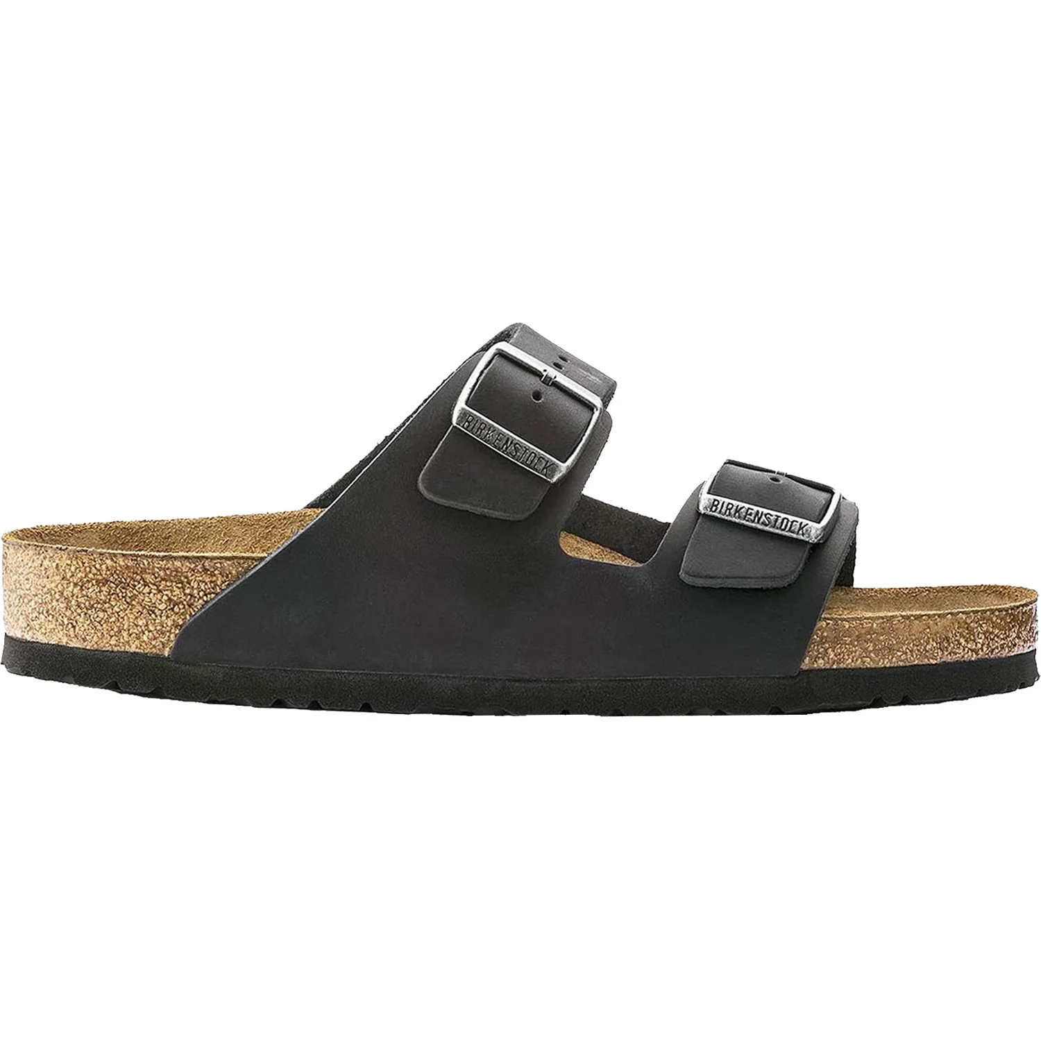 Birkenstock Arizona Soft Footbed Unisex Slide Sandals Black Oiled Leather