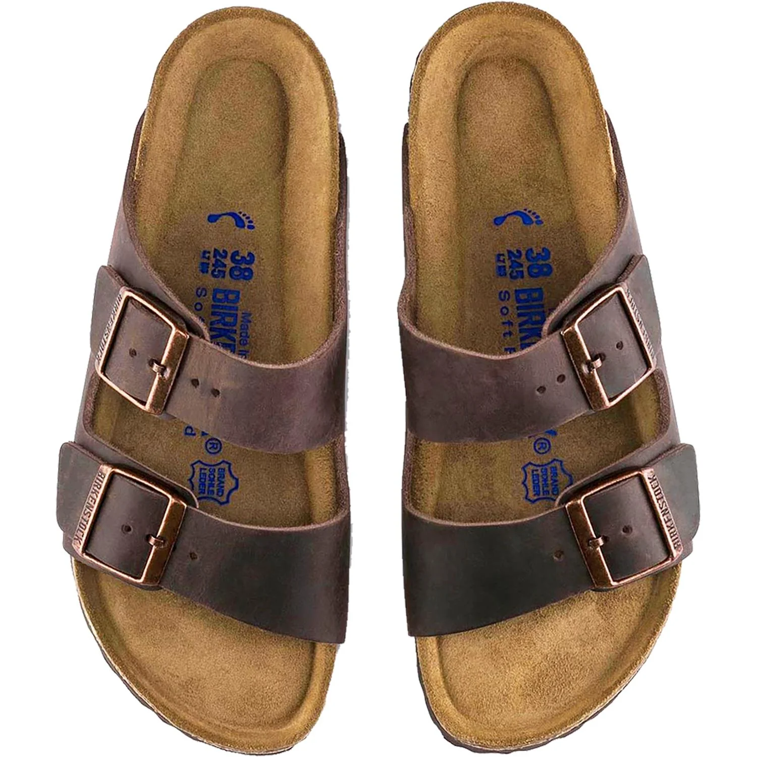 Birkenstock Arizona Soft Footbed Unisex Sandals Habana Oiled Leather - Image 2