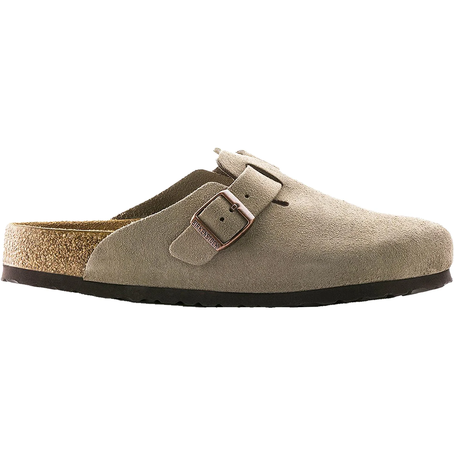 Birkenstock Boston Soft Footbed Unisex Clogs Taupe Suede