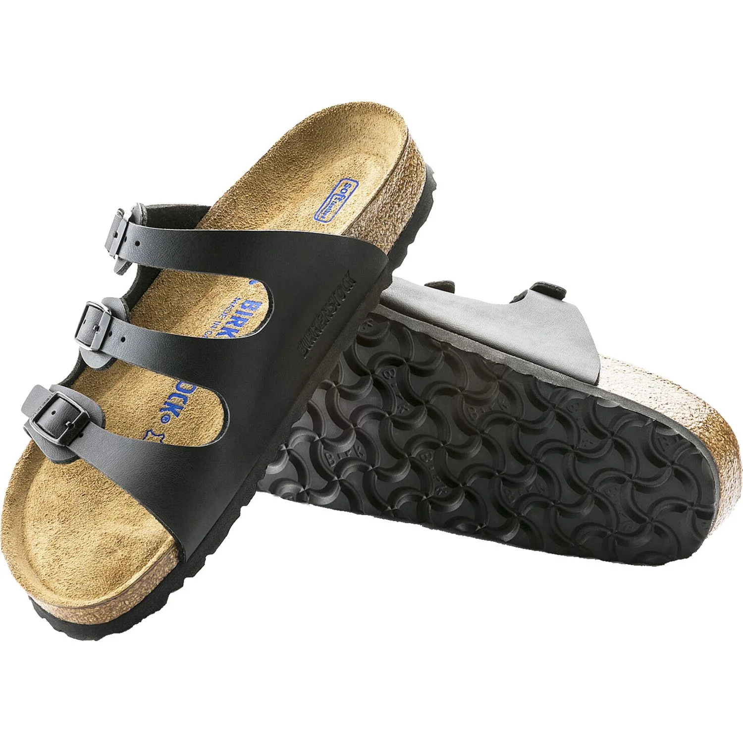 Birkenstock Florida Soft Footbed Women's Sandals Black Birko-Flor - Image 3