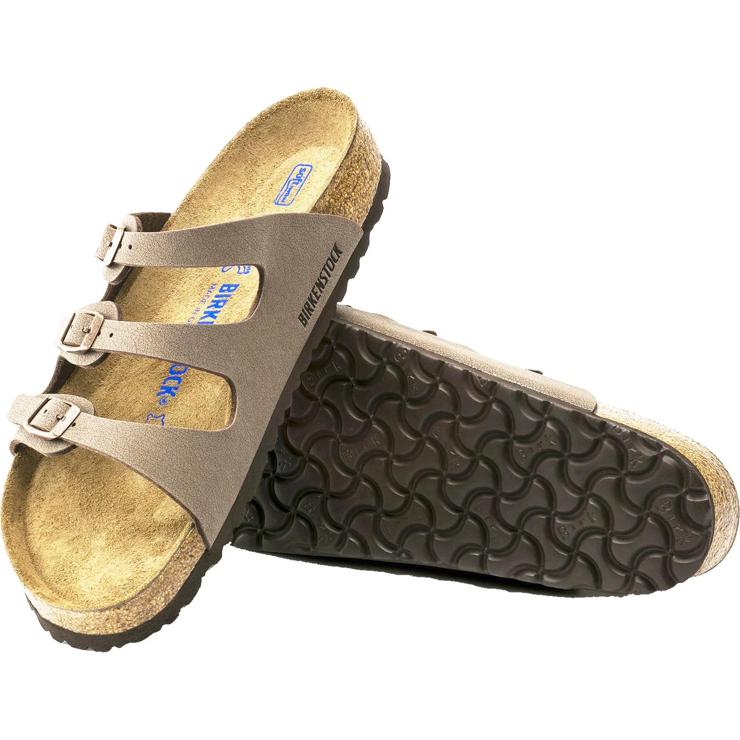 Birkenstock Florida Soft Footbed Women's Slide Sandals Mocha Birkibuc - Image 3