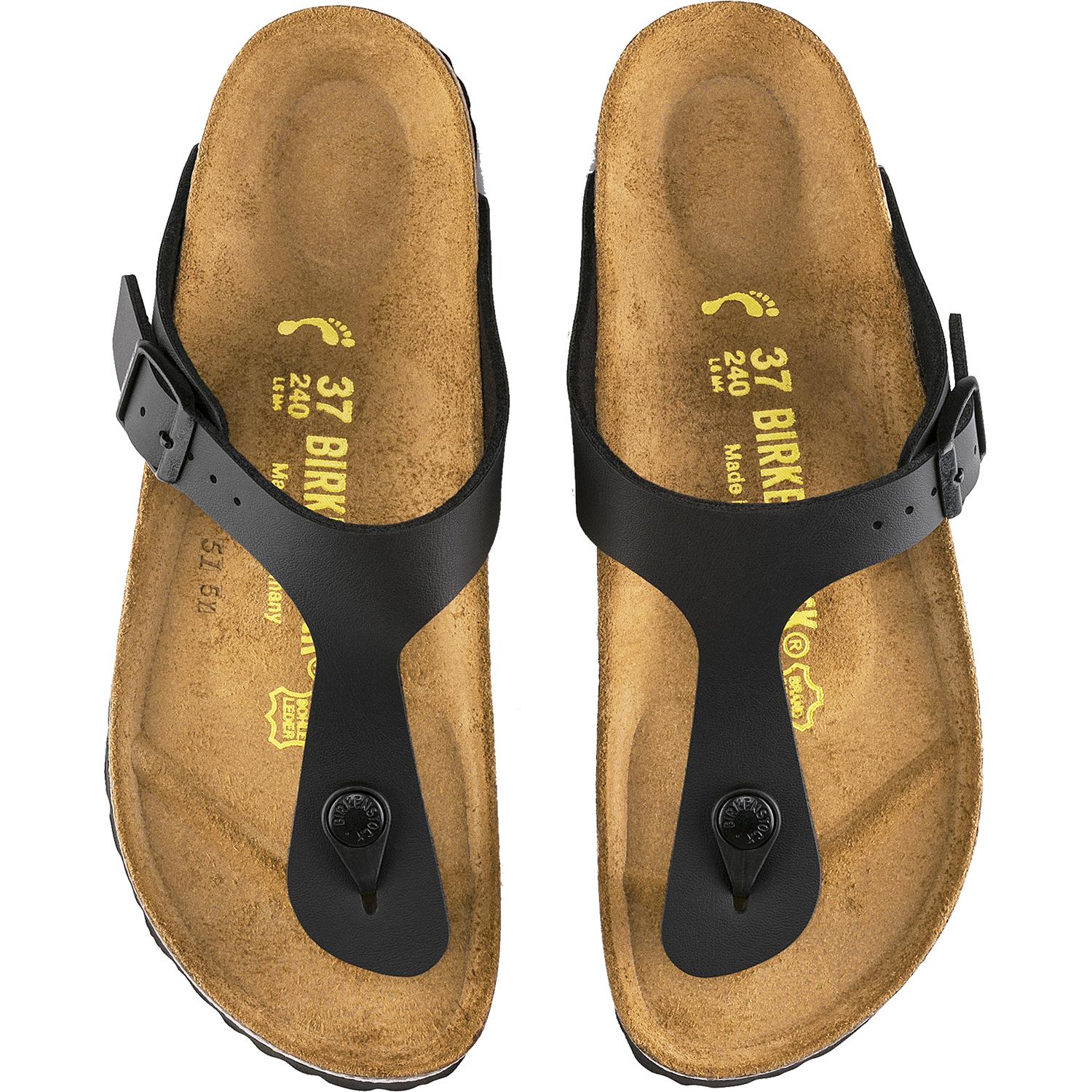 Birkenstock Gizeh Women's Thong Sandals Black Birko-Flor - Image 2