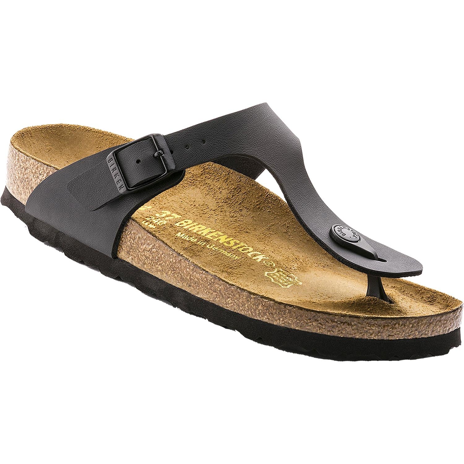 Birkenstock Gizeh Women's Thong Sandals Black Birko-Flor - Image 3
